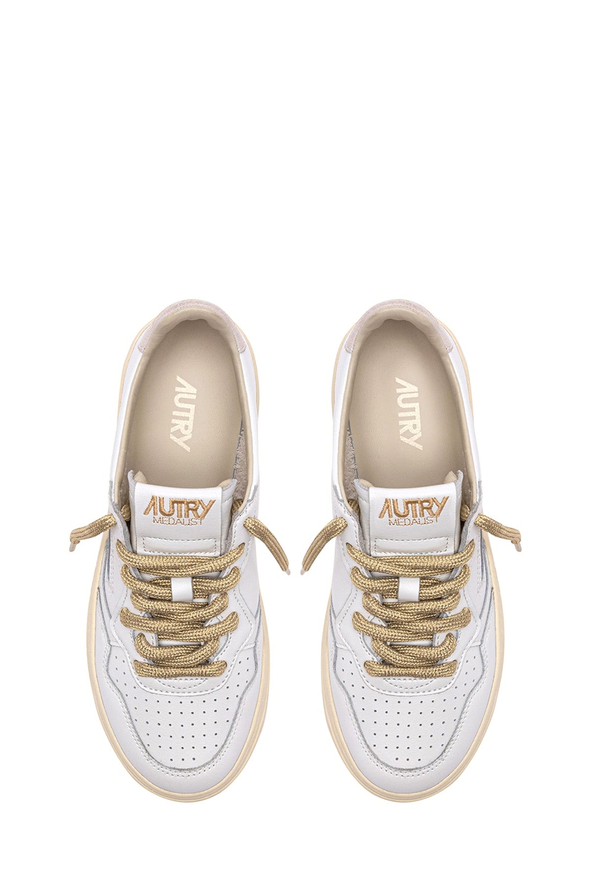 Autry Damen Sneaker Medalist Weiss/Lurex-Gold SW01 Bild 4