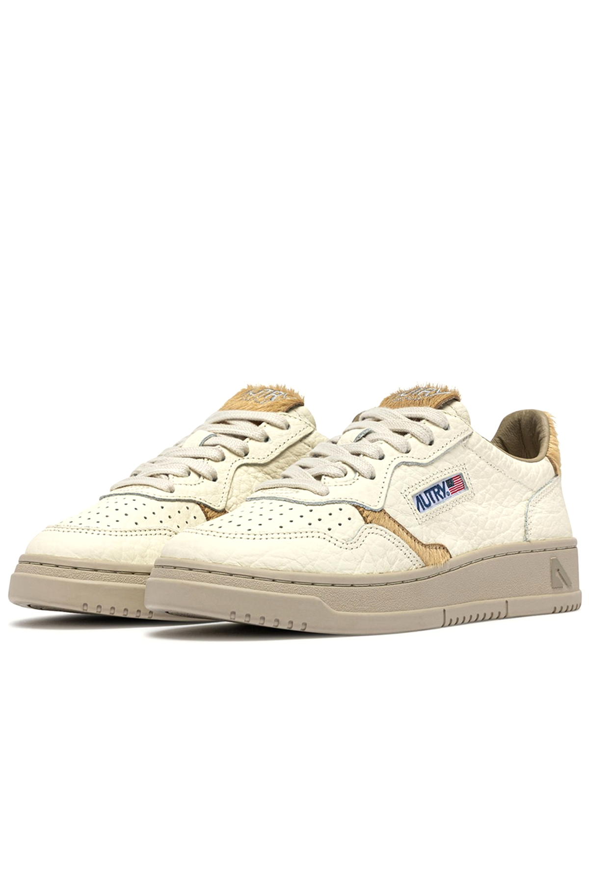 Autry Damen Sneaker Medalist Weiss/Sand NQ01 Bild 2