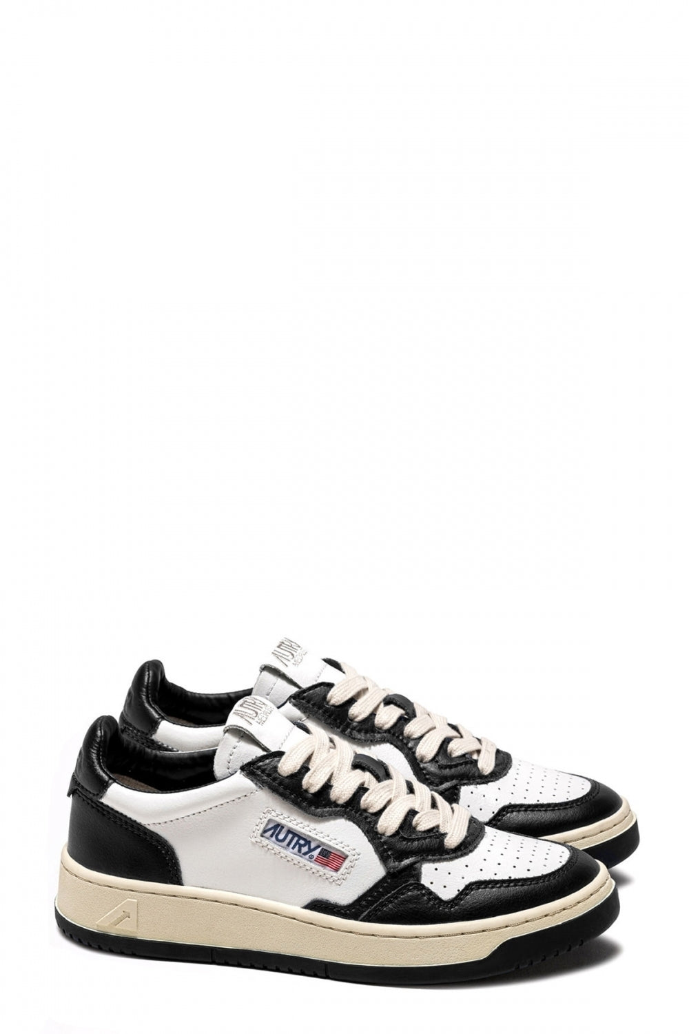 Autry Herren Low Sneaker Medalist Leat White/Black WEISS Bild 2