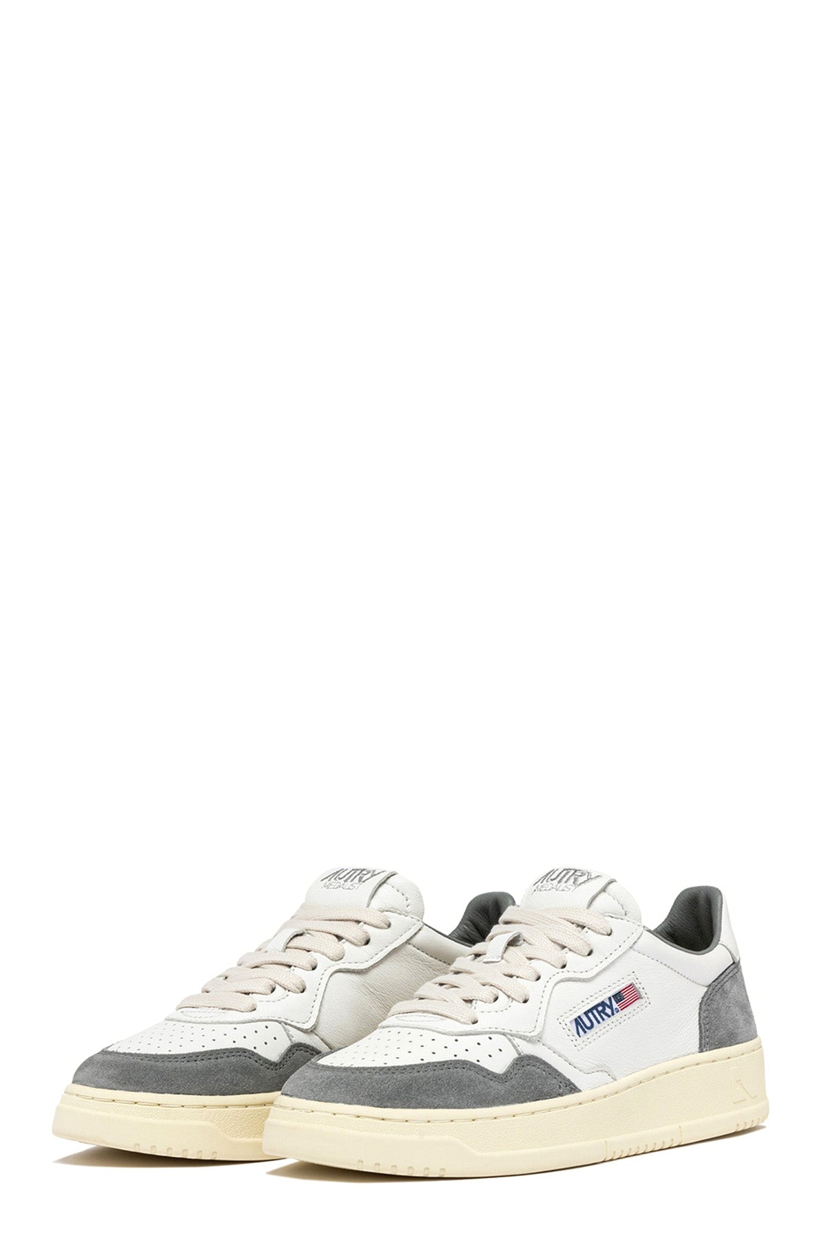 Autry Herren Sneaker Medalist Goat Suede Weiss/Grau GS37 Bild 2