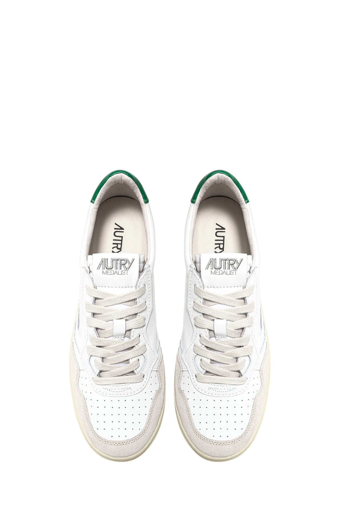 Autry Herren Sneaker Medalist Leat Suede Weiss/Grün LS23 Bild 4