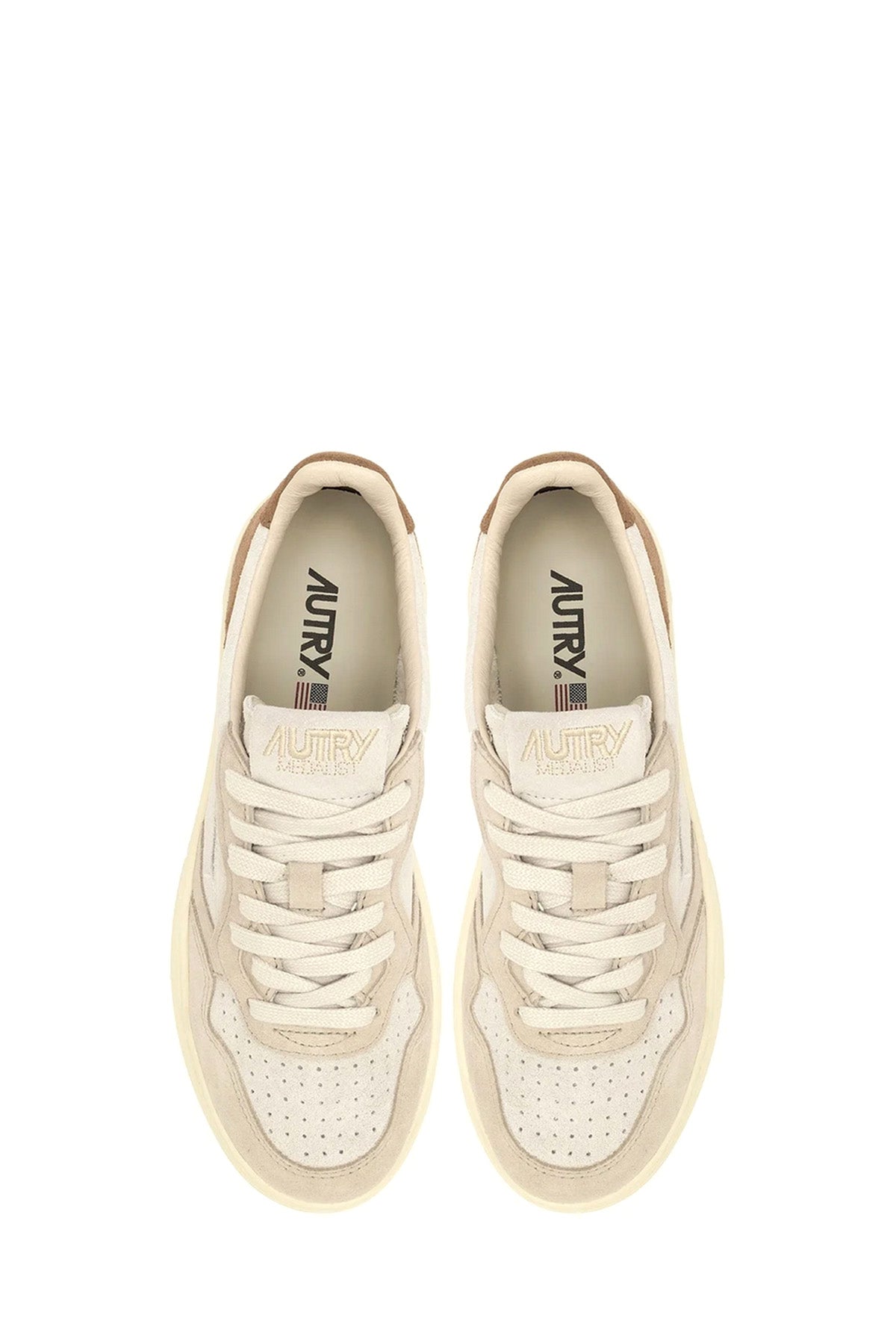Autry Herren Sneaker Medalist Tricolor Beige/Braun TS01 Bild 4