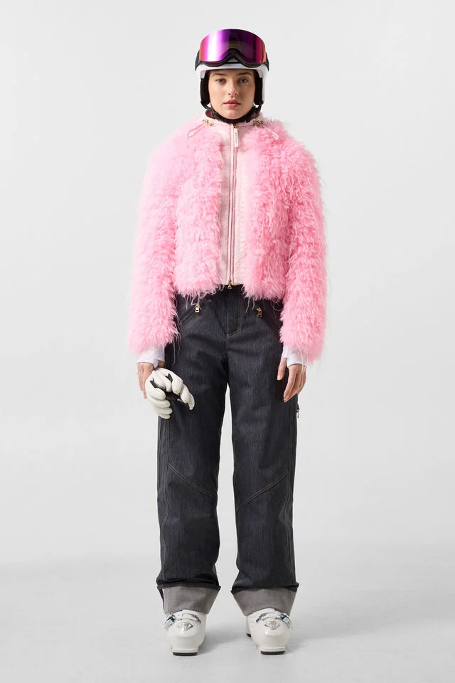 Bogner Damen Faux-Fur-Skijacke Kela Neon-Pink 665 Bild 2