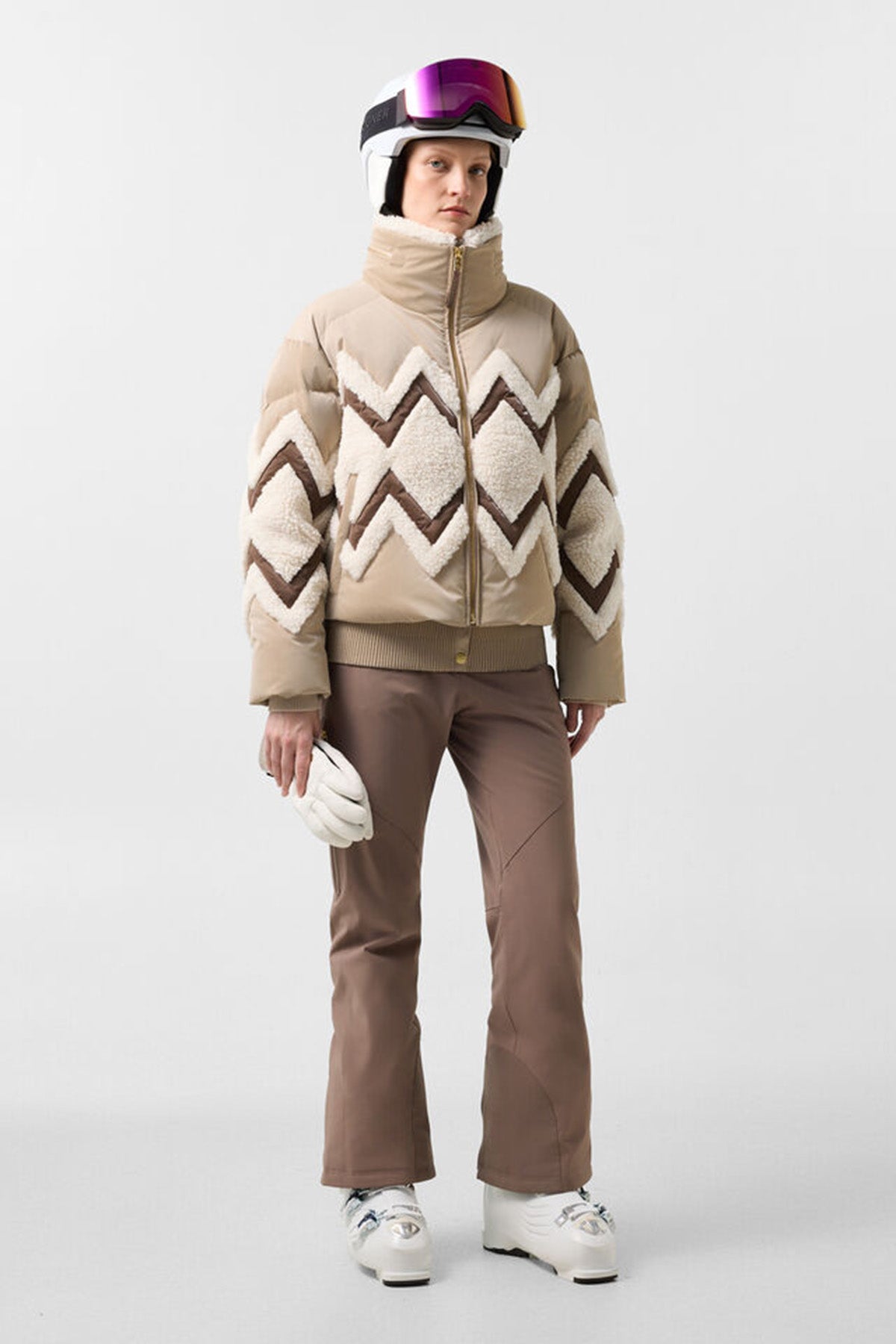 Bogner Damen Skijacke Vaya-D Camel/Off-White 764 Bild 2