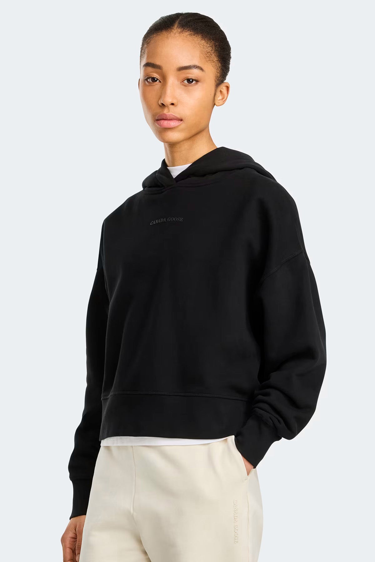 Canada Goose Damen Hoodie Muskoka Schwarz Black Noir Bild 3