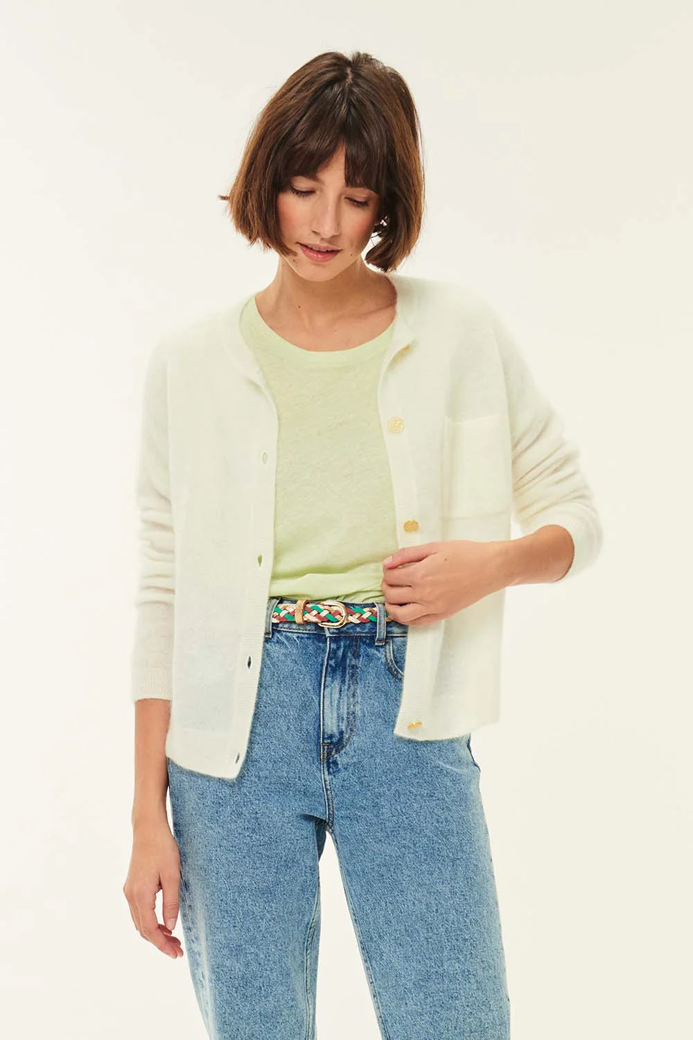 Des Petits Hauts Damen Strickjacke Caliope Ecru NATUR-WEISS Bild 3