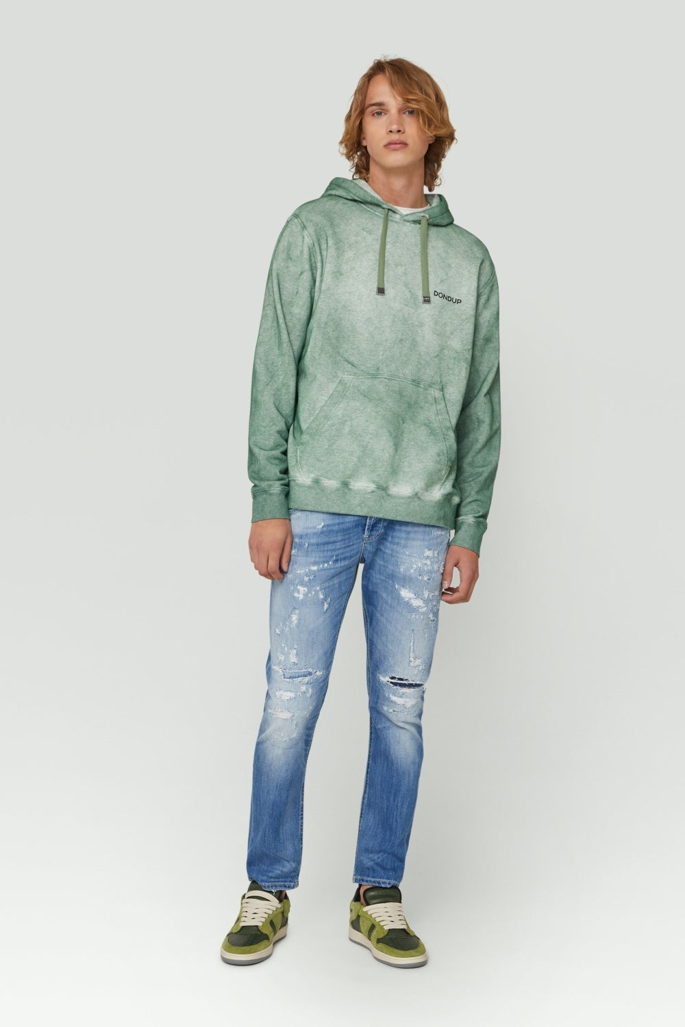 Dondup Herren Hoodie Grün meliert grün Bild 2