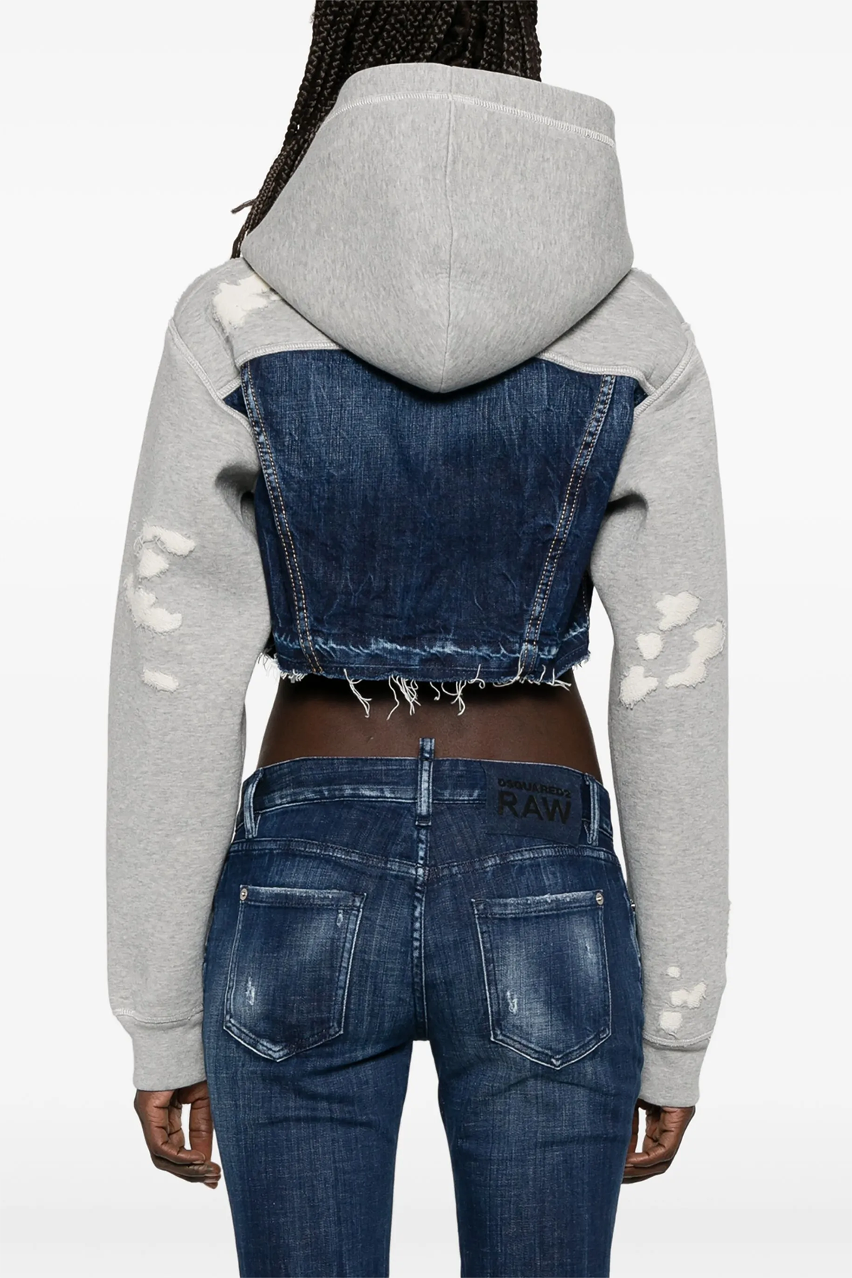 Dsquared2 Damen Cropped Cool Fit Jacke Grau SCHWARZ Bild 3