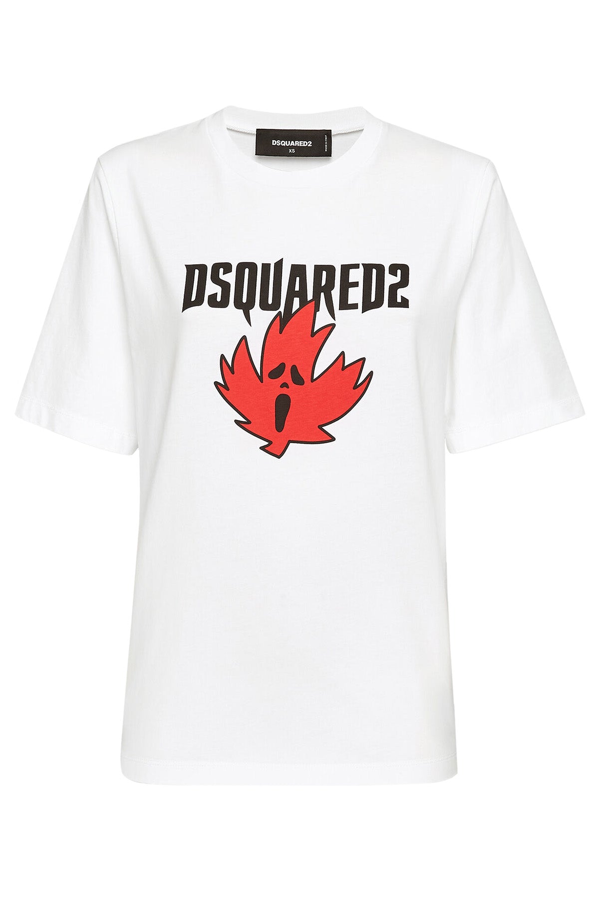 Dsquared2 Damen Horror Maple Leaf T-Shirt Weiss WEISS Bild 1