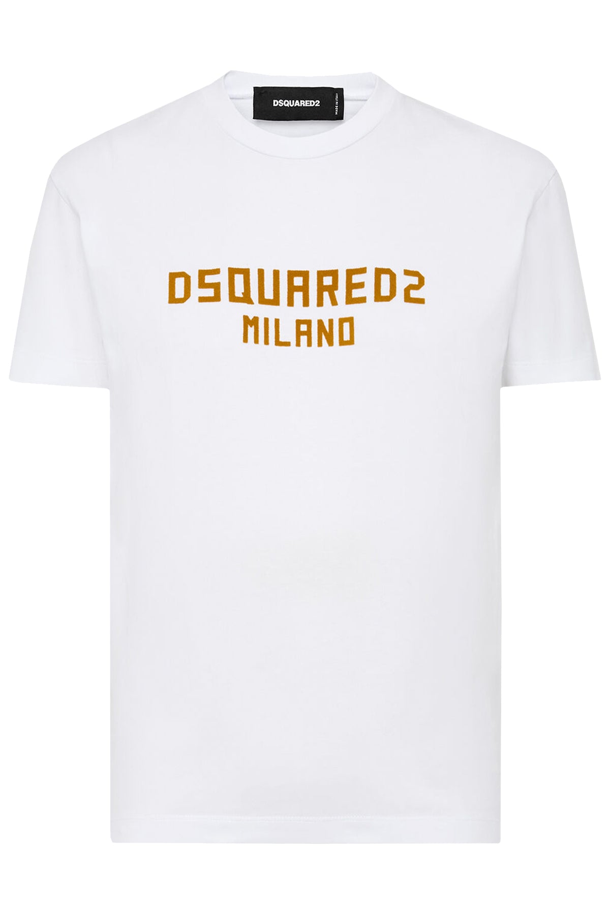 Dsquared2 Damen Just Right Fit D2 Milano T-Shirt Weiss TAUPE Bild 1