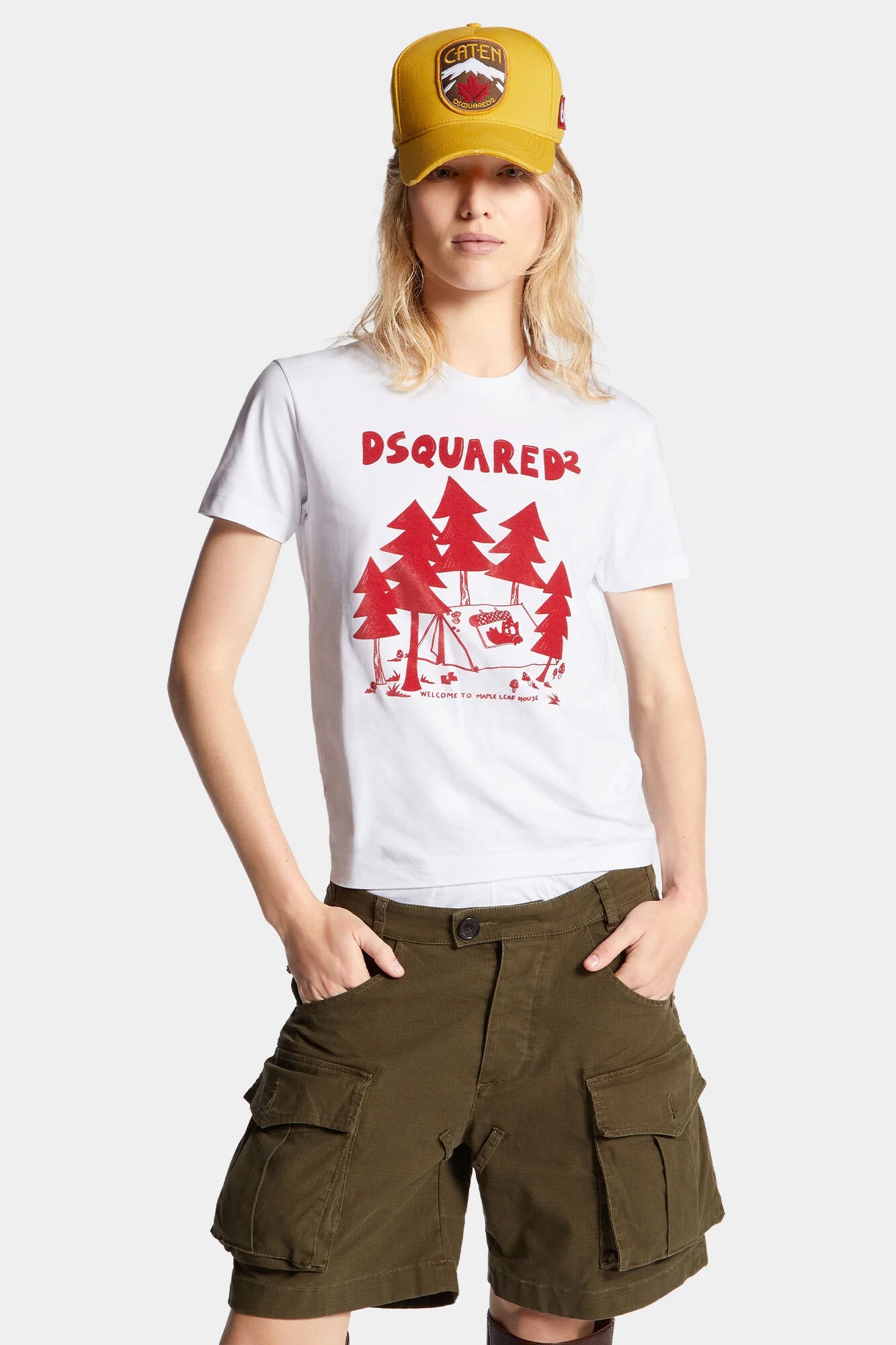 Dsquared2 Damen Just Right Fit House T-Shirt Weiss WEISS Bild 2