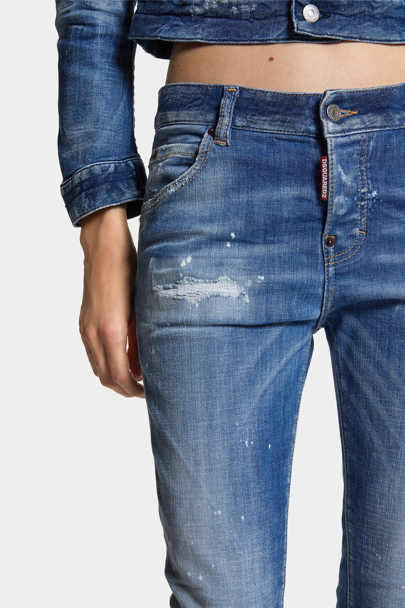 Dsquared2 Damen Light Heritage Wash Cool Girl Jeans Blau BLAU Bild 6