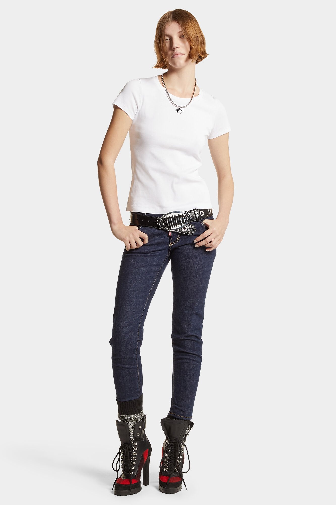 Dsquared2 Damen Maple Leaf T-Shirt Weiss WEISS Bild 2