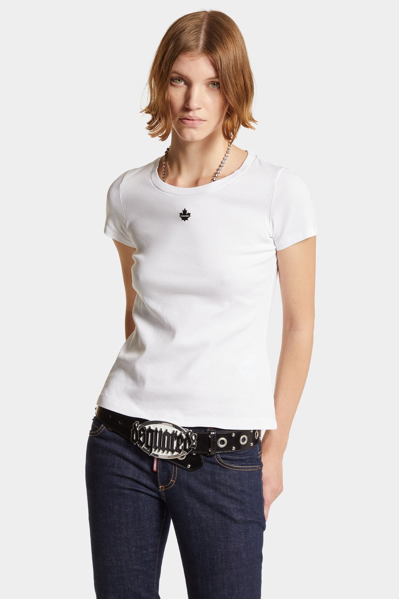 Dsquared2 Damen Maple Leaf T-Shirt Weiss WEISS Bild 3