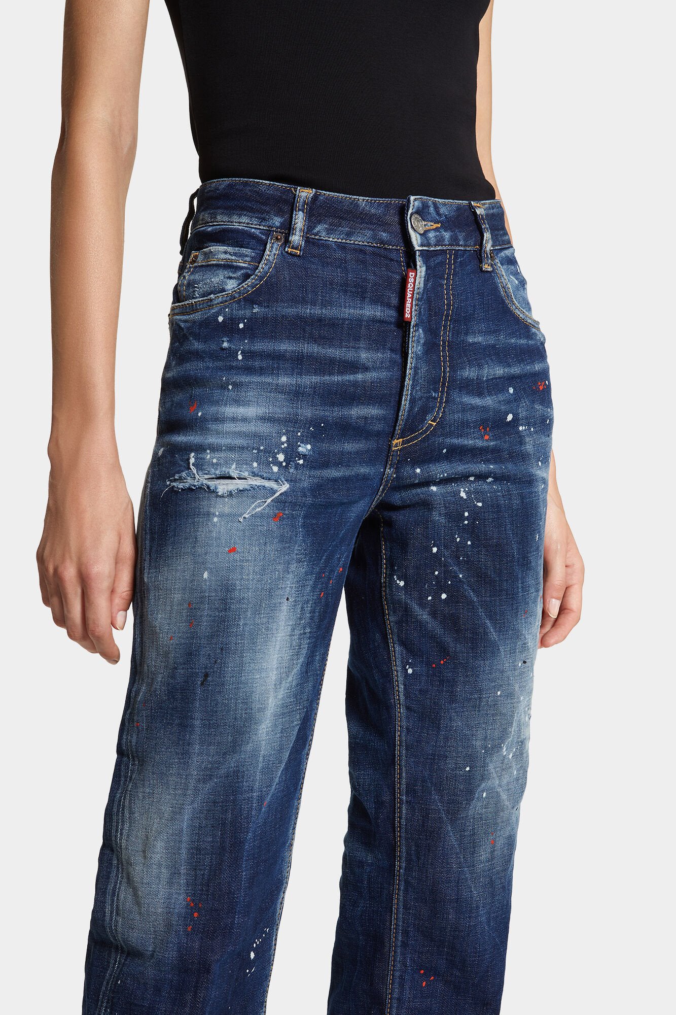 Dsquared2 Damen Medium Easy Wash Boston Jeans Blau BLAU Bild 6