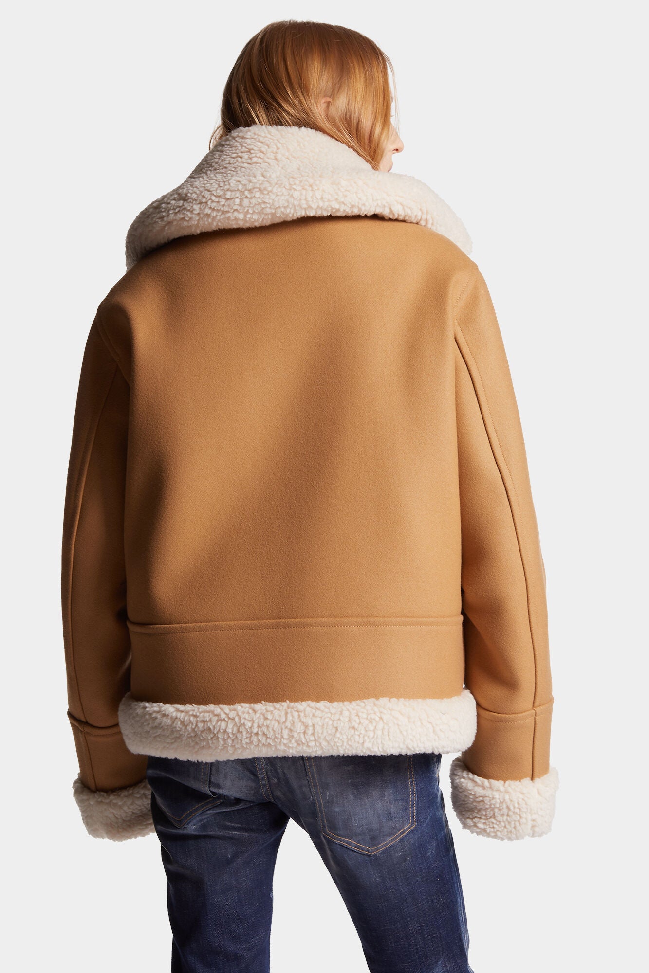 Dsquared2 Damen Wolljacke Easy Aviator Camel BEIGE Bild 5