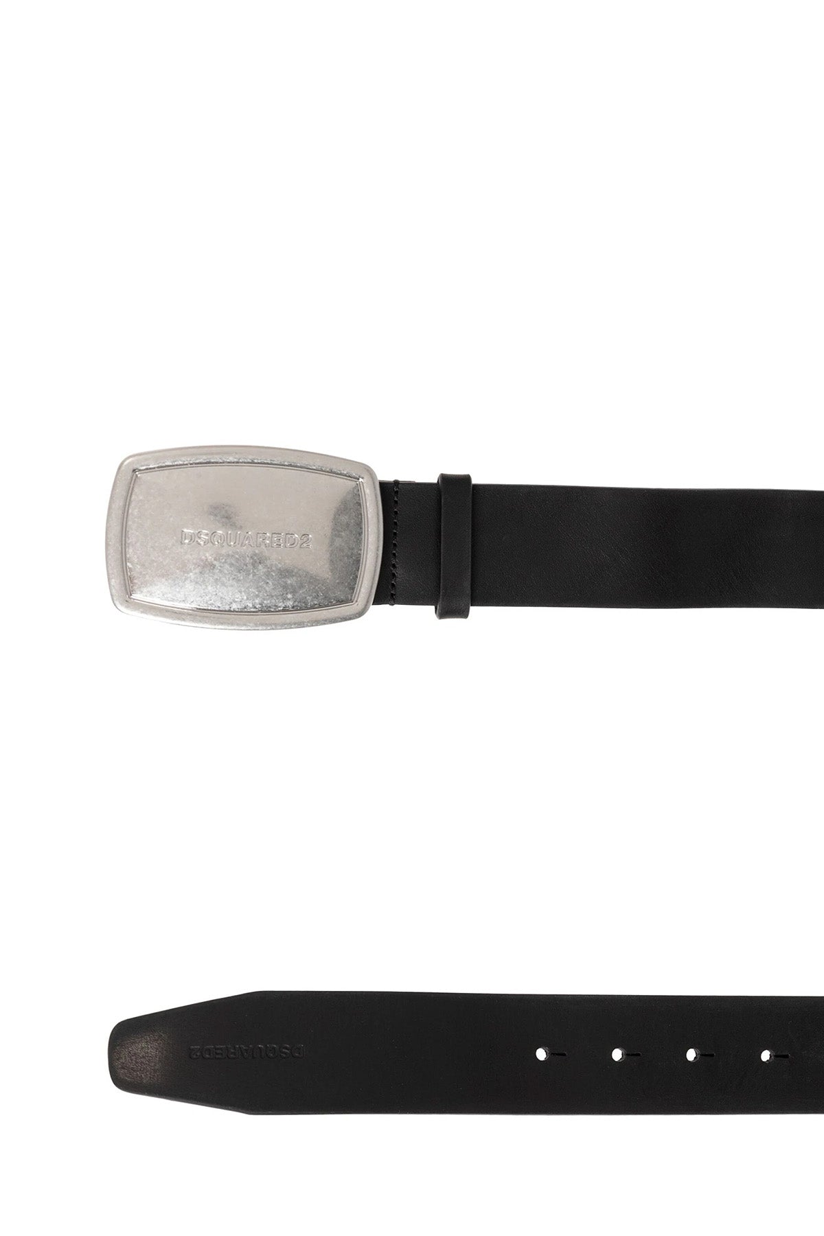Dsquared2 Gürtel VACCHETTA TRATTATA Schwarz/Silber SCHWARZ SCHWARZ Bild 2