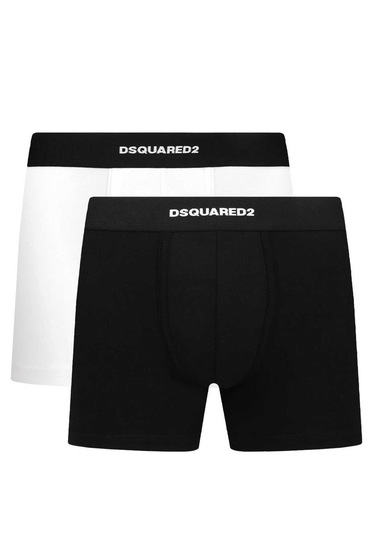 Dsquared2 Herren Basic Twin Pack Boxershorts Schwarz Weiss SCHWARZ Bild 1