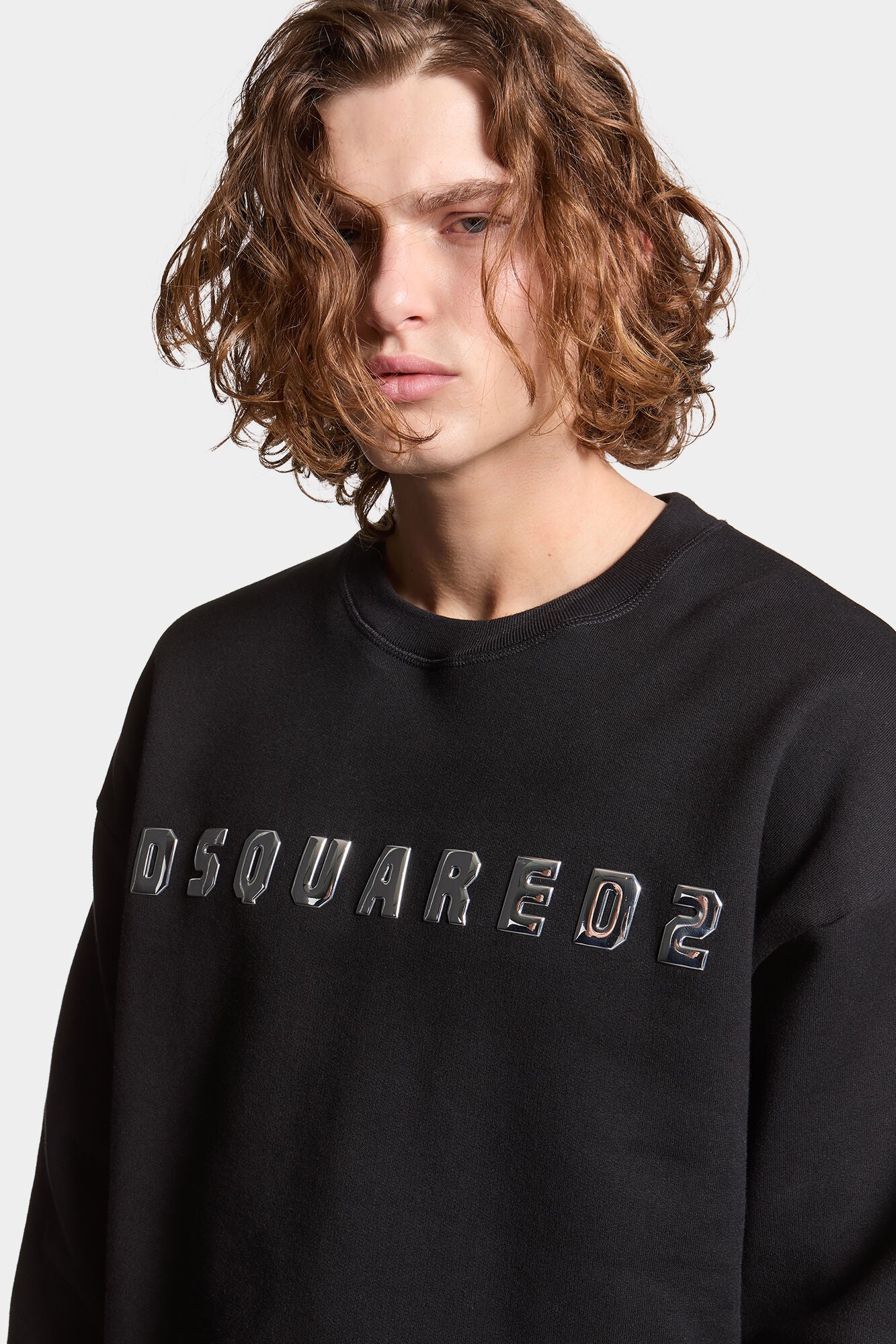 Dsquared2 Herren Brushed Fleece Relax Fit Sweater Schwarz SCHWARZ Bild 5