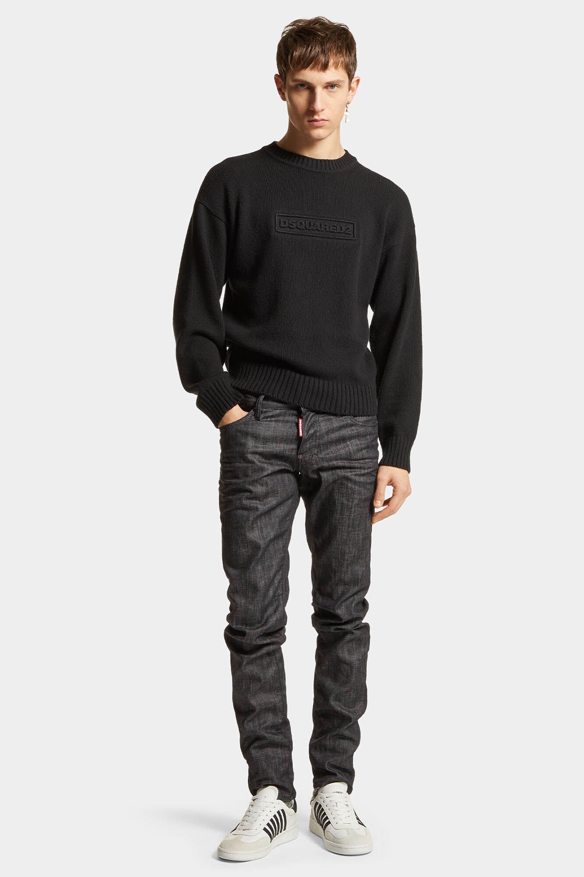 Dsquared2 Herren Crewneck Strickpullover Schwarz SCHWARZ Bild 2