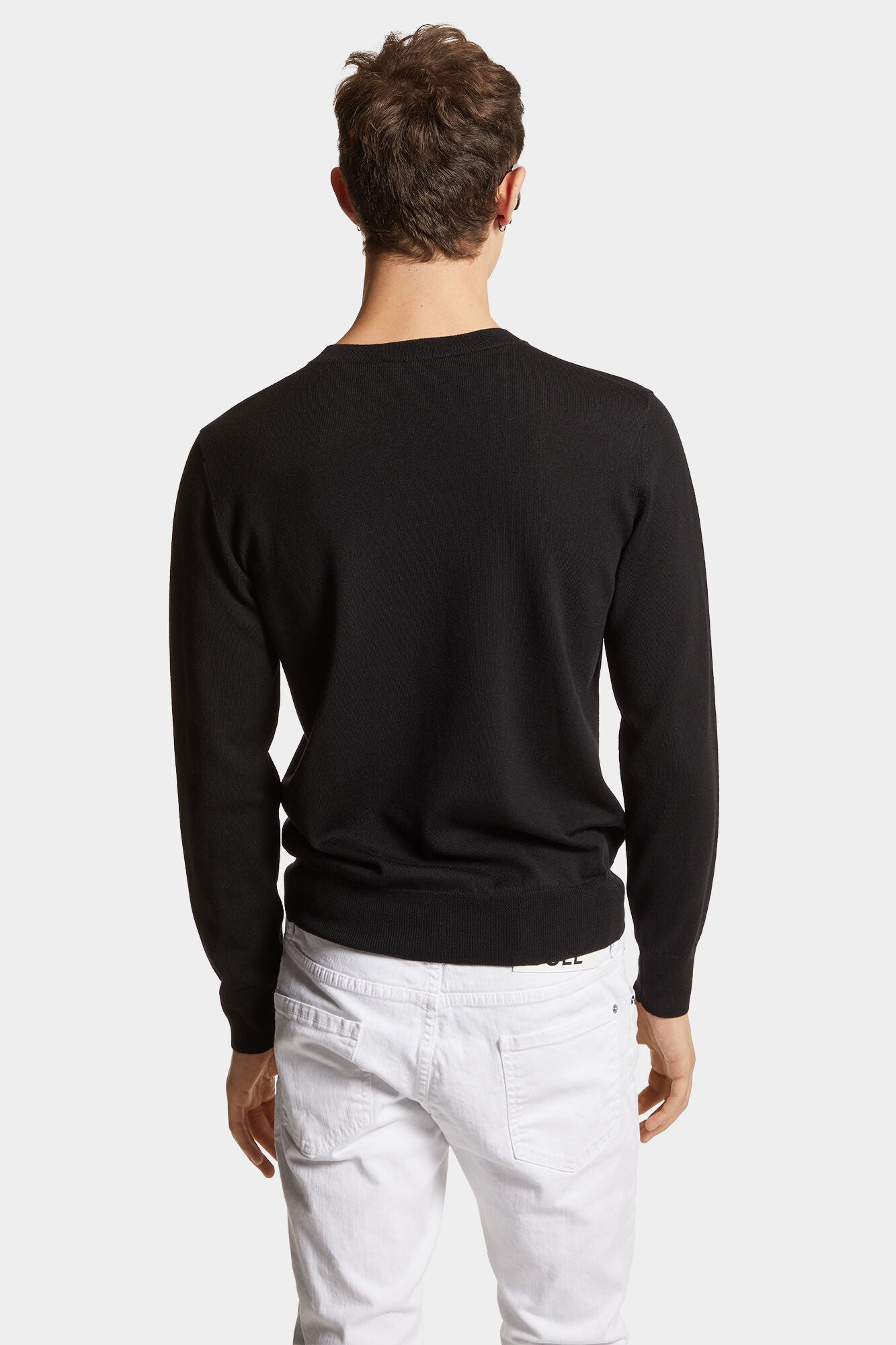 Dsquared2 Herren D2 Leaf Crewneck Strickpullover Schwarz SCHWARZ Bild 4