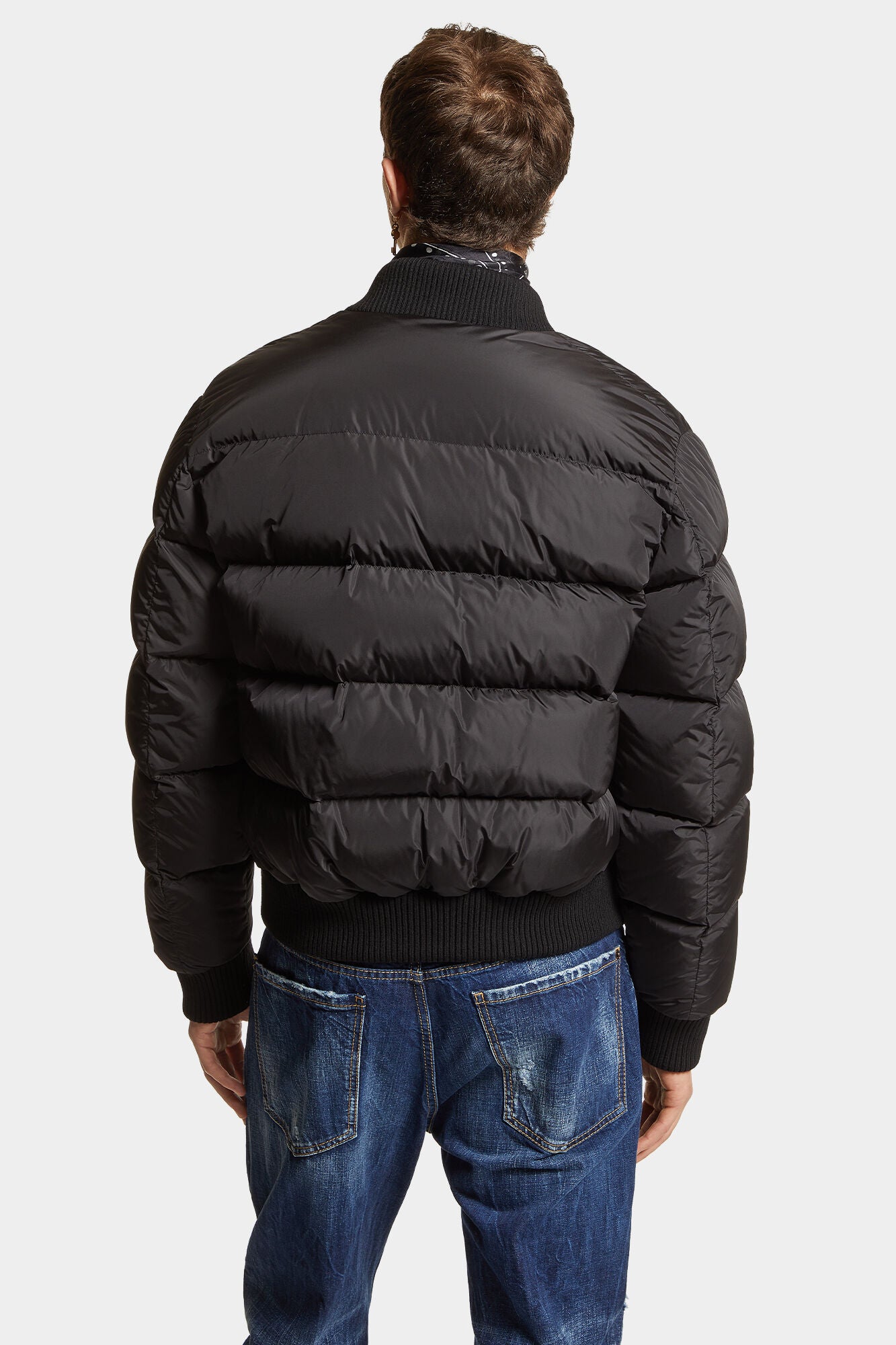 Dsquared2 Herren Daunenjacke Puffer Bomber Schwarz SCHWARZ Bild 4