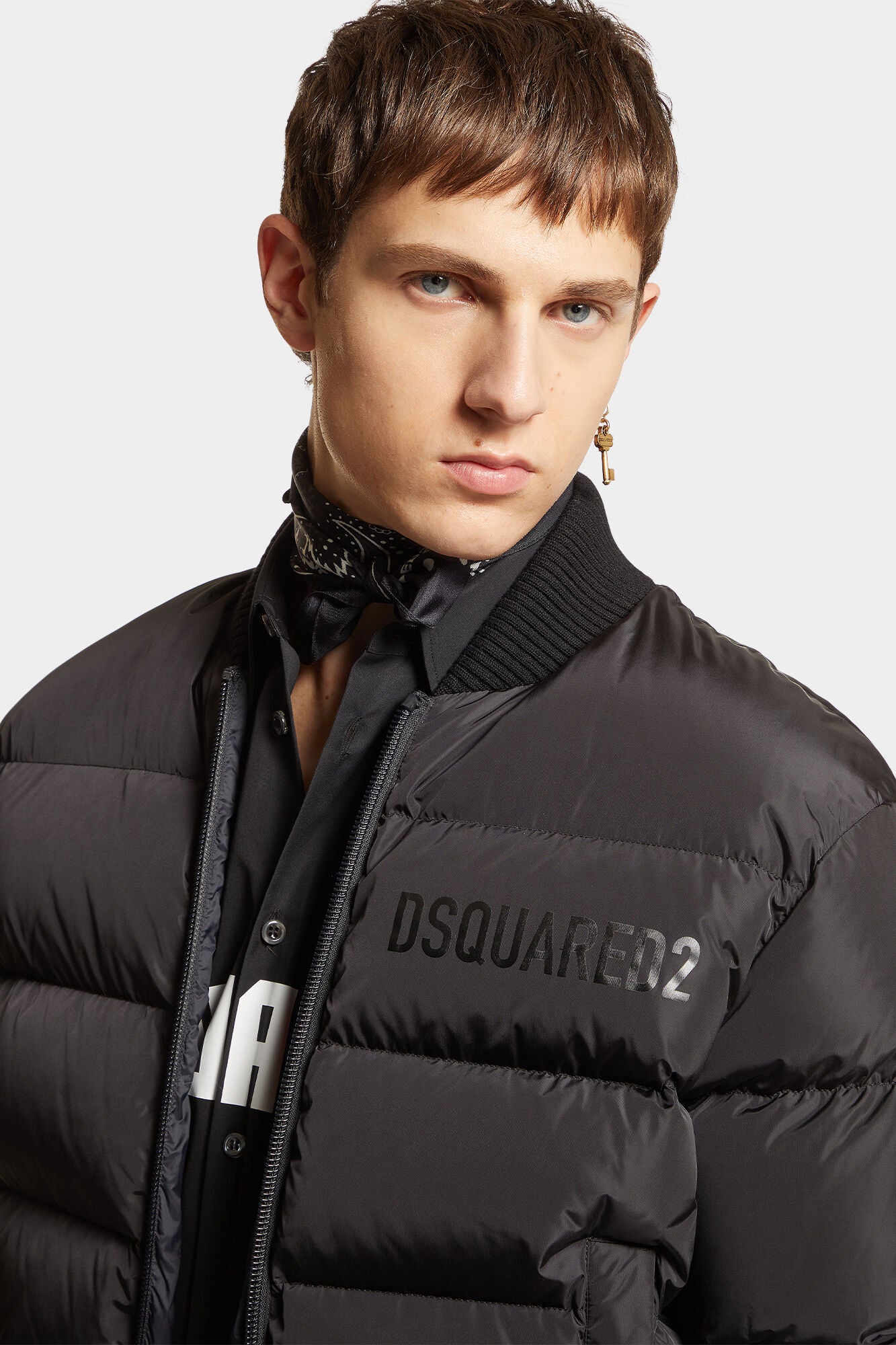 Dsquared2 Herren Daunenjacke Puffer Bomber Schwarz SCHWARZ Bild 5
