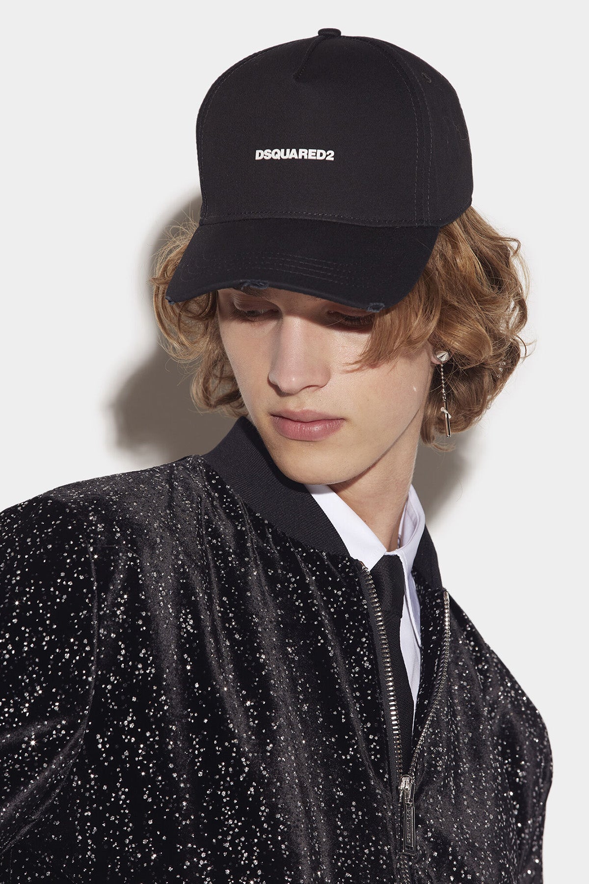 Dsquared2 Herren Logo Baseball Cap Schwarz/Weiss SCHWARZ Bild 2