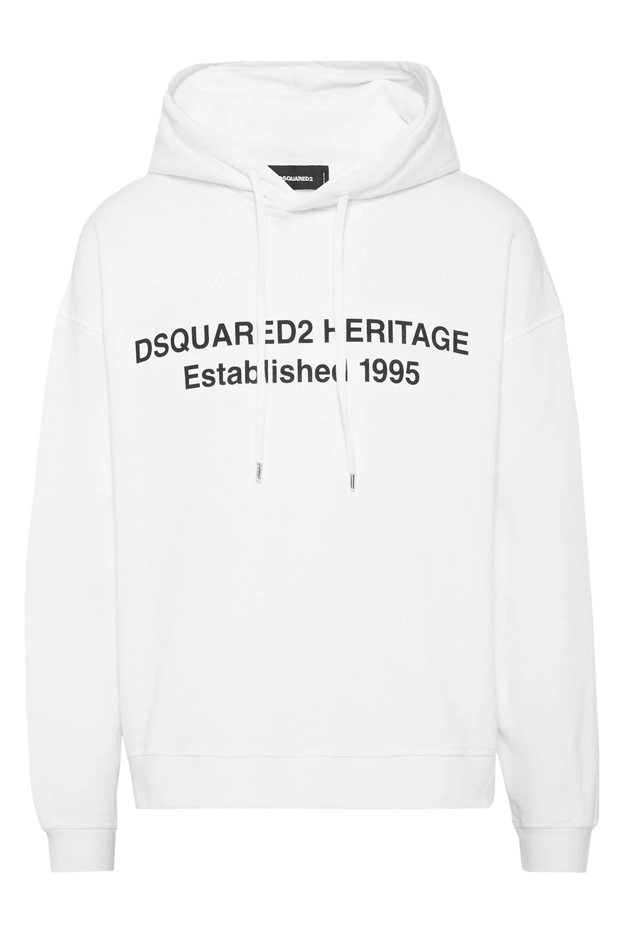 Herren Relax Fit Dsquared2 Heritage Hoodie Weiss WEISS Bild 1