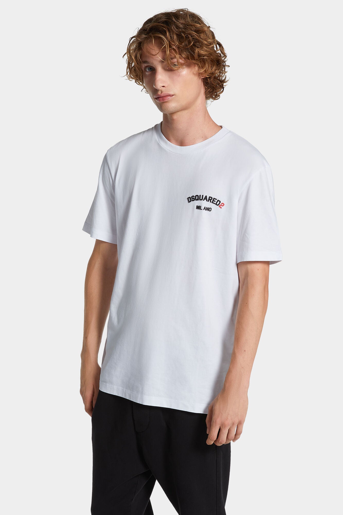 Dsquared2 Herren Rubber Logo T-Shirt Weiss WEISS Bild 2