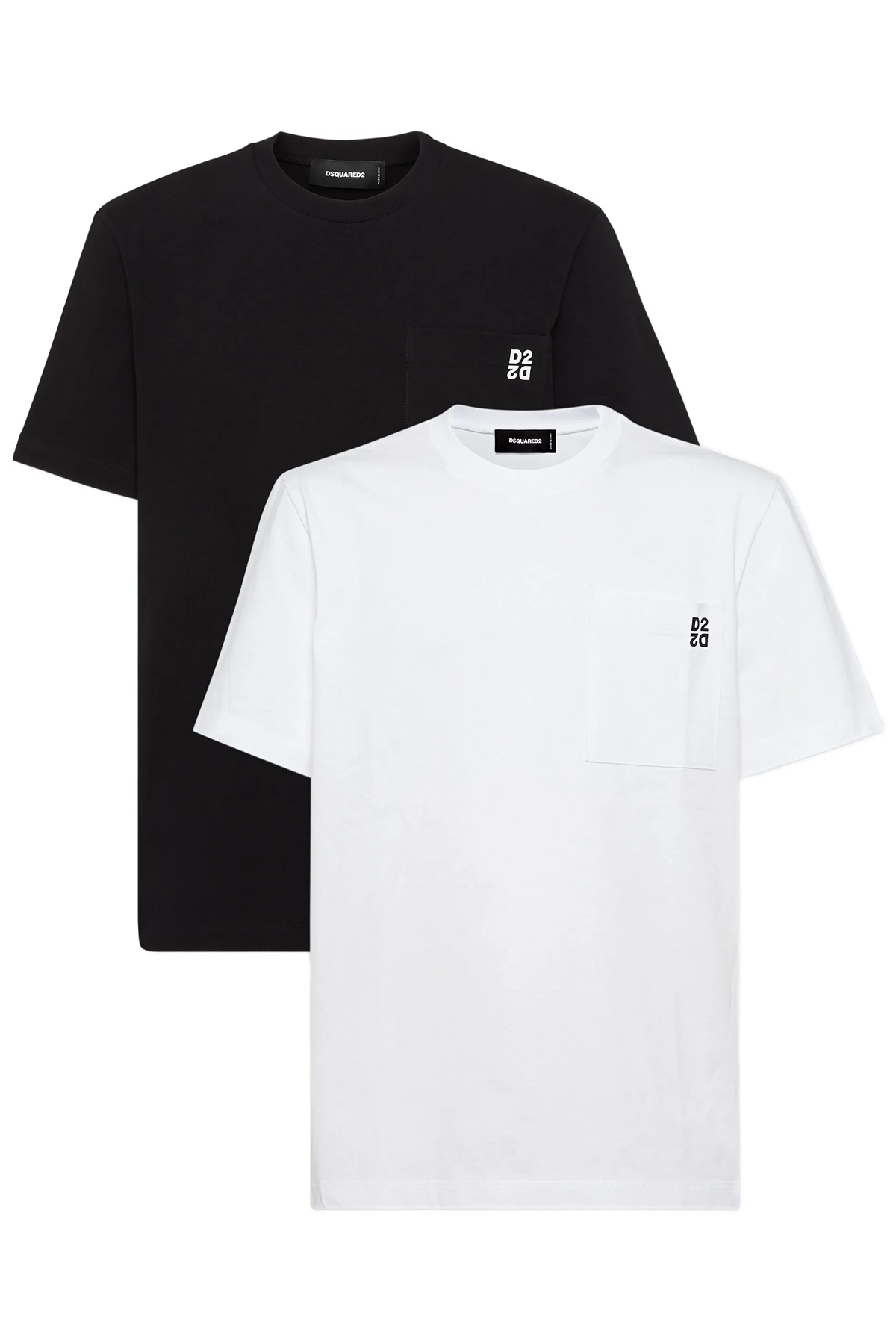 Dsquared2 Herren Twin Pack Regular Fit Tee Weiss/Schwarz 963 Bild 1