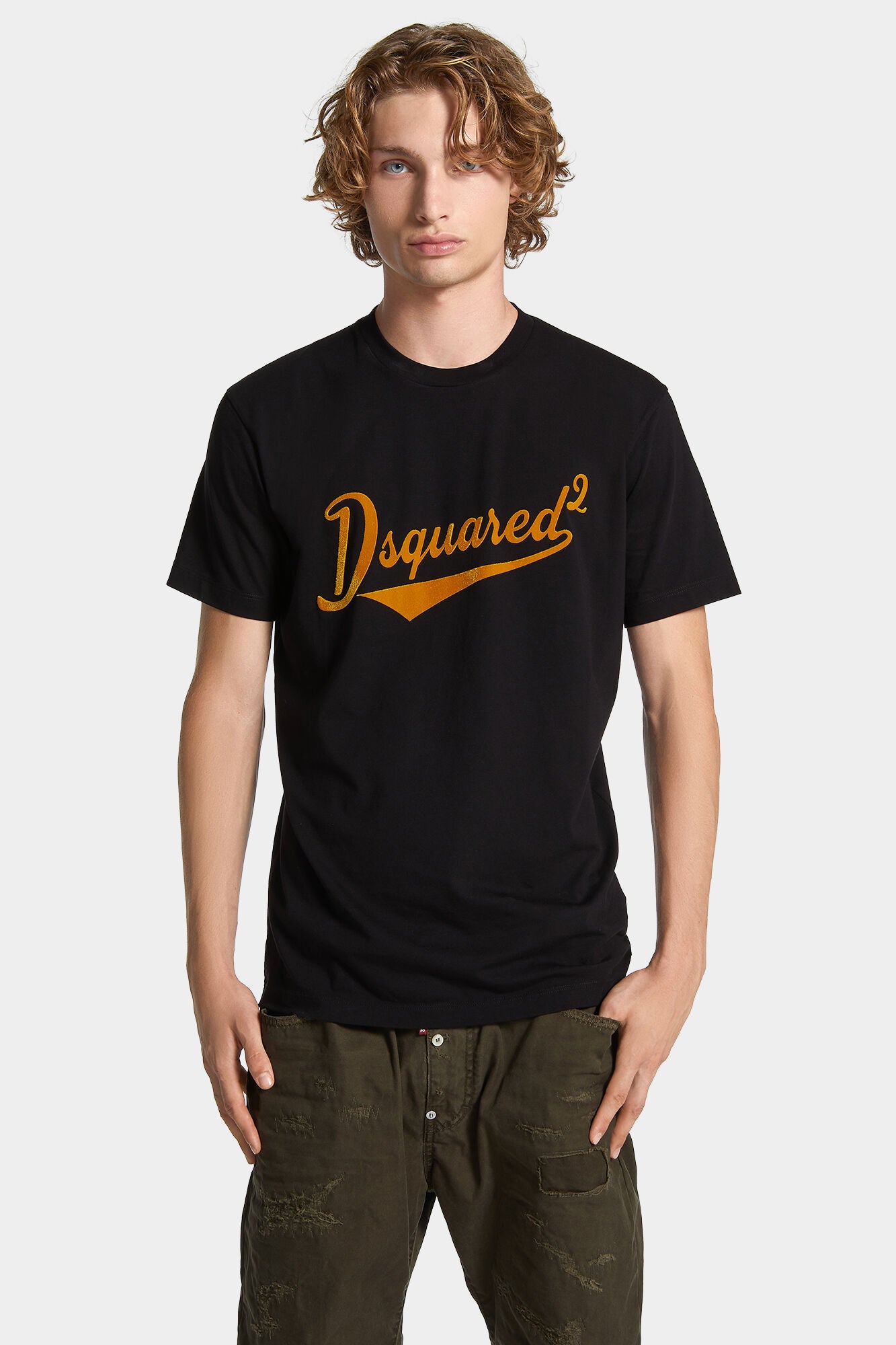 Dsquared2 Herren Velvet Logo T-Shirt Schwarz SCHWARZ Bild 2