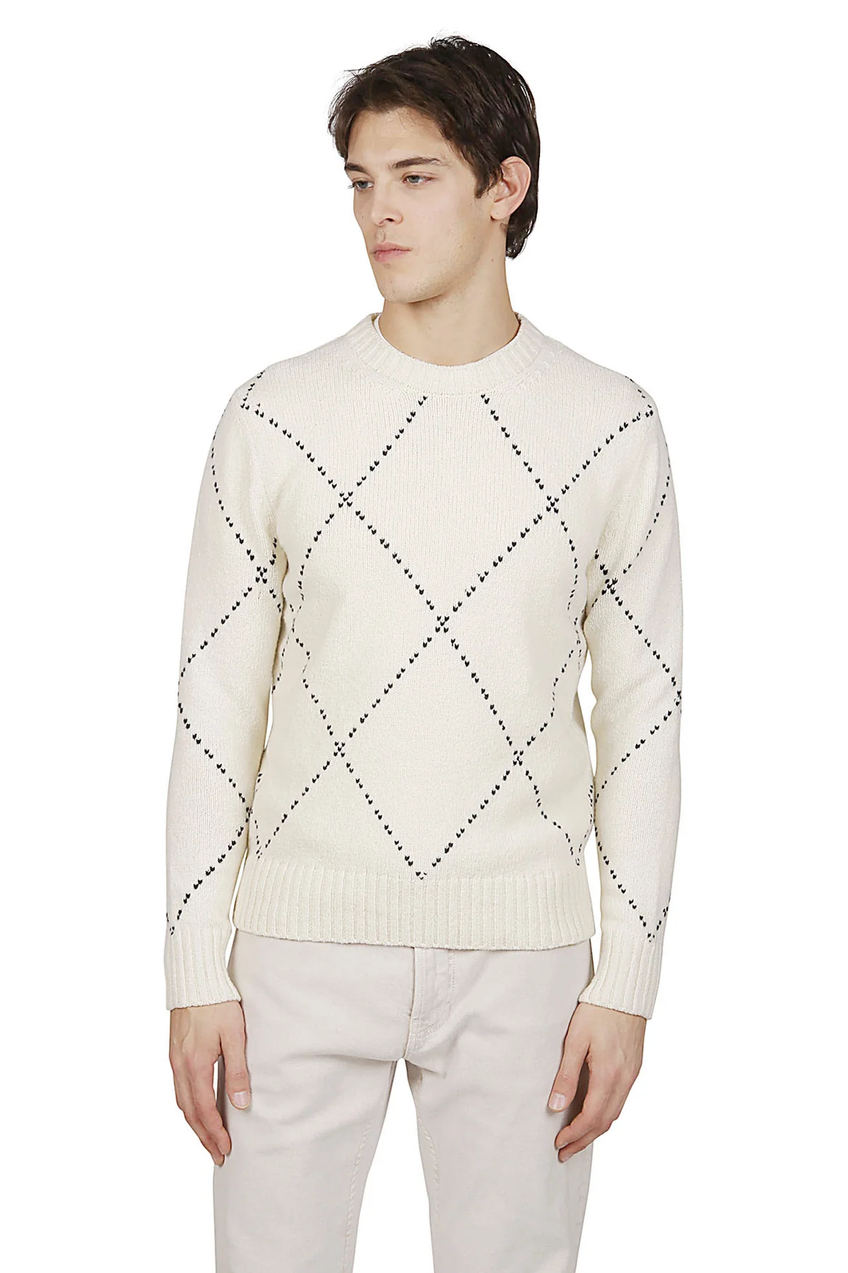 Eleventy Herren Strickpullover Creme Weiss NATUR-WEISS Bild 2