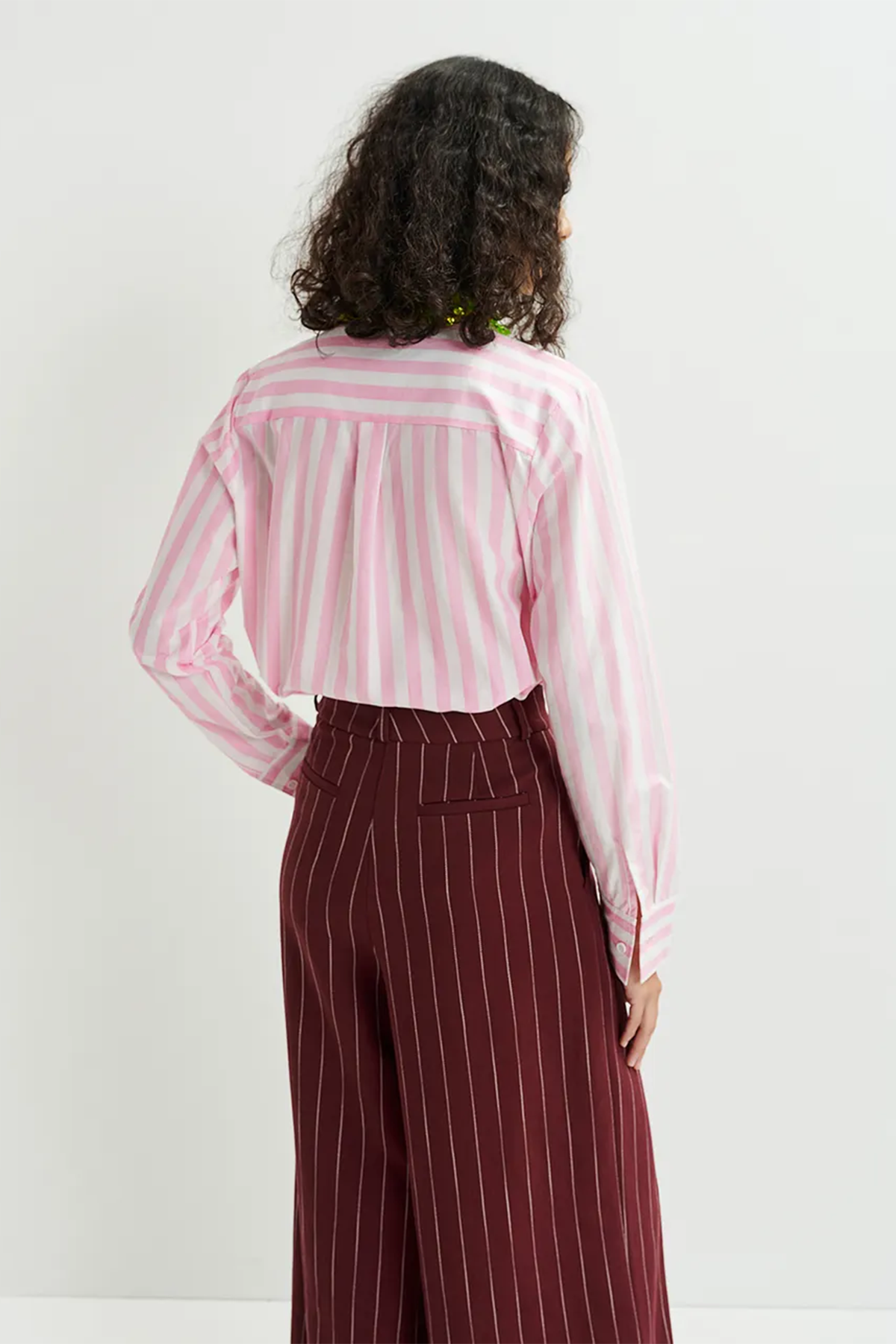 Essentiel Antwerp Damen Bluse Hashbrown Grün/Rosa/Weiss ROSA Bild 4