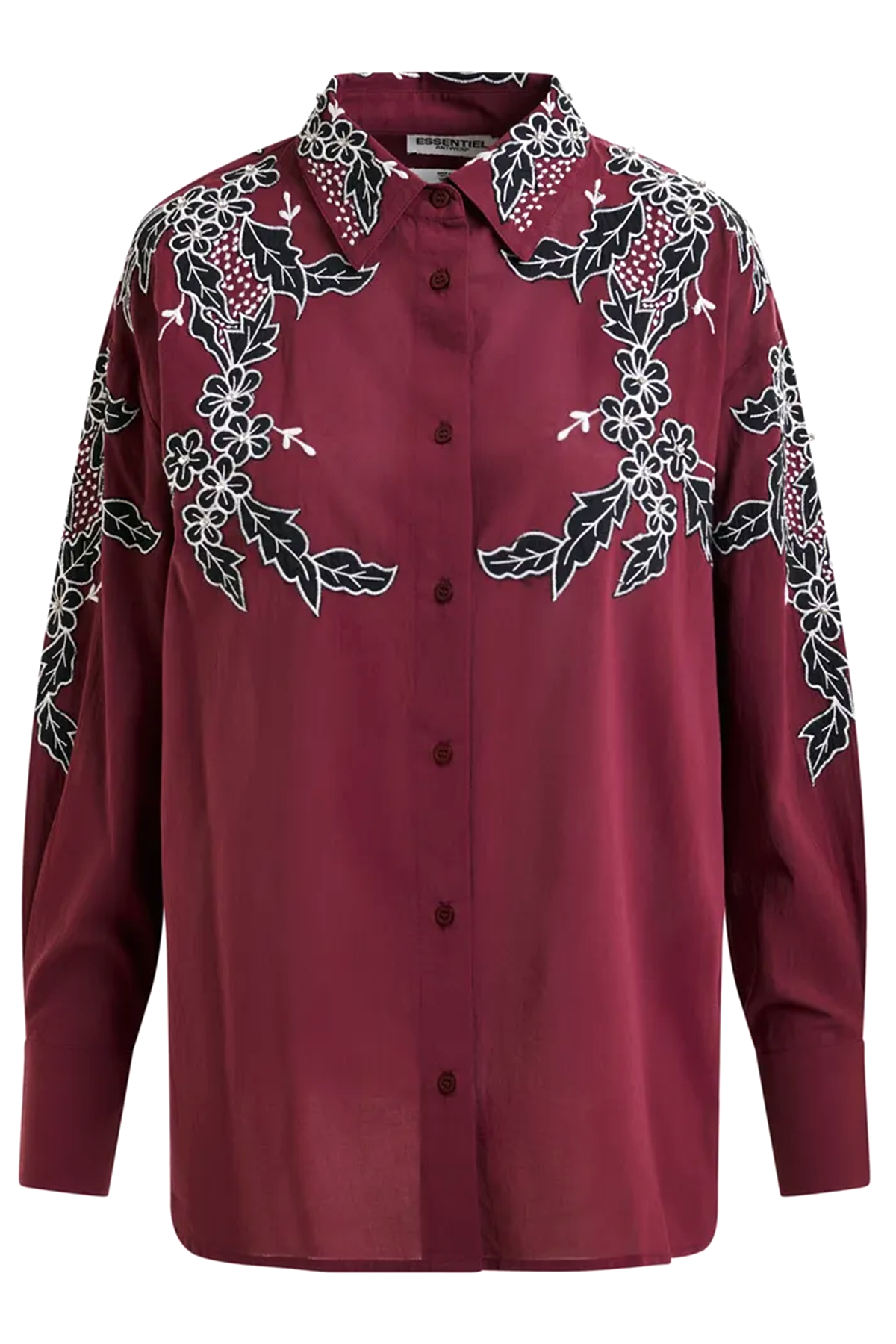 Essentiel Antwerp Damen Bluse Inglewood Burgund Combo4 Margot Mauve Bild 1