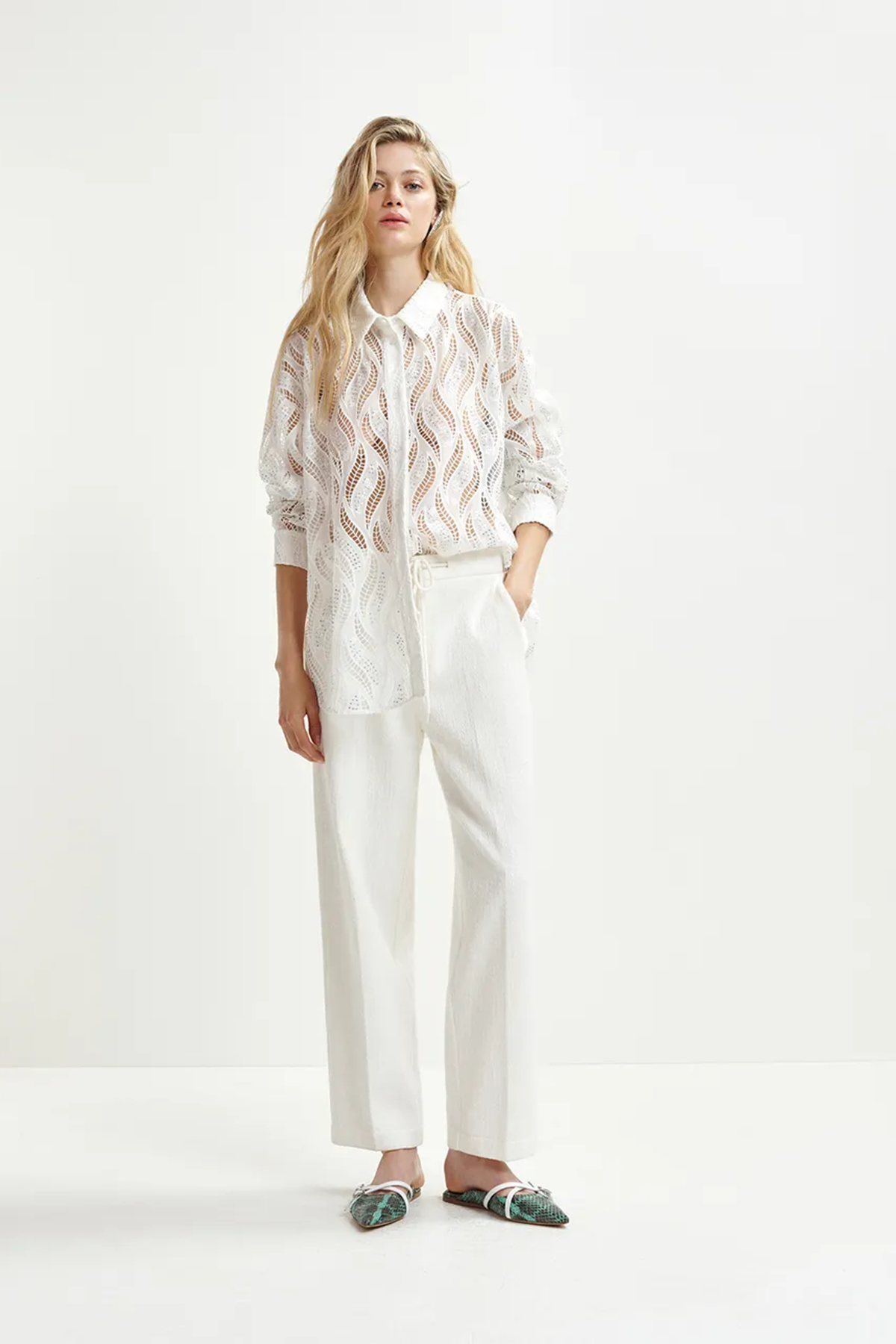 Essentiel Antwerp Damen Hose Heftig Weiss NATUR-WEISS Bild 2