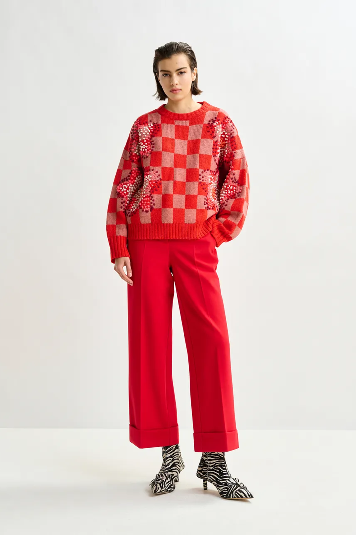 Essentiel Antwerp Damen Hose Imo Rot Santa Claus Bild 2