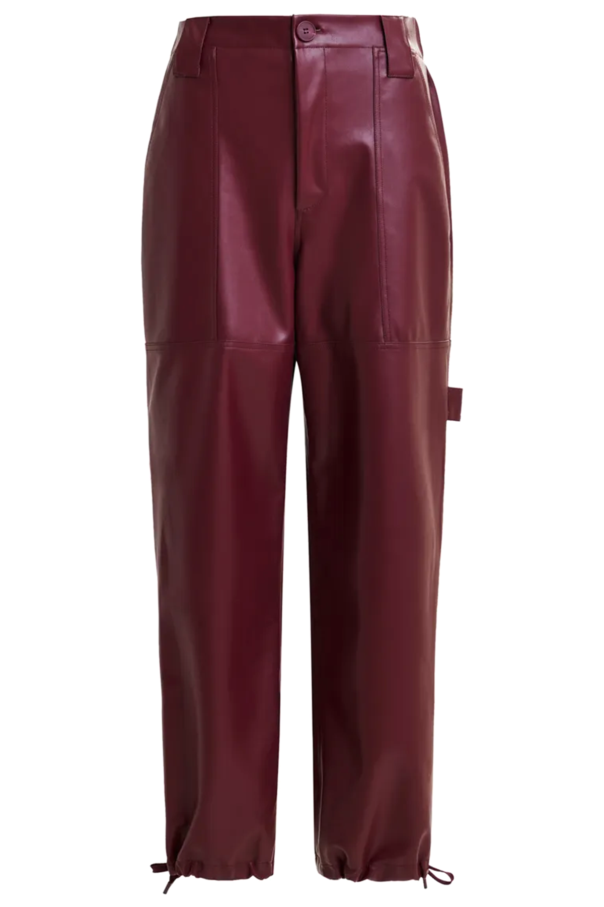 Essentiel Antwerp Damen Kunstlederhose Itao Burgund Margot Mauve Bild 1