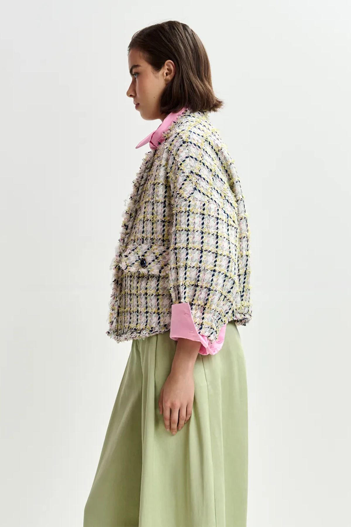 Essentiel Antwerp Damen Oversized Bouclé-Jacke Jayden Bunt BUNT Bild 3