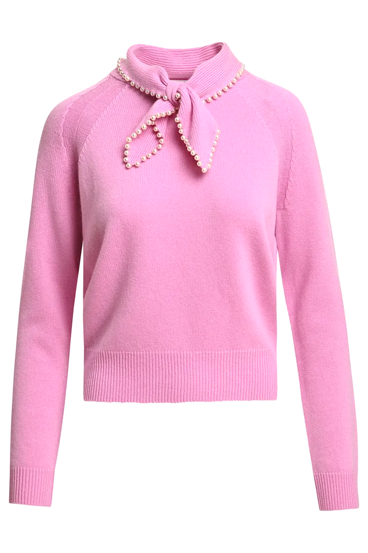 Essentiel Antwerp Damen Wolle-Kaschmir-Pullover mit Schleifenkragen Kasa Rosa ROSA Bild 1