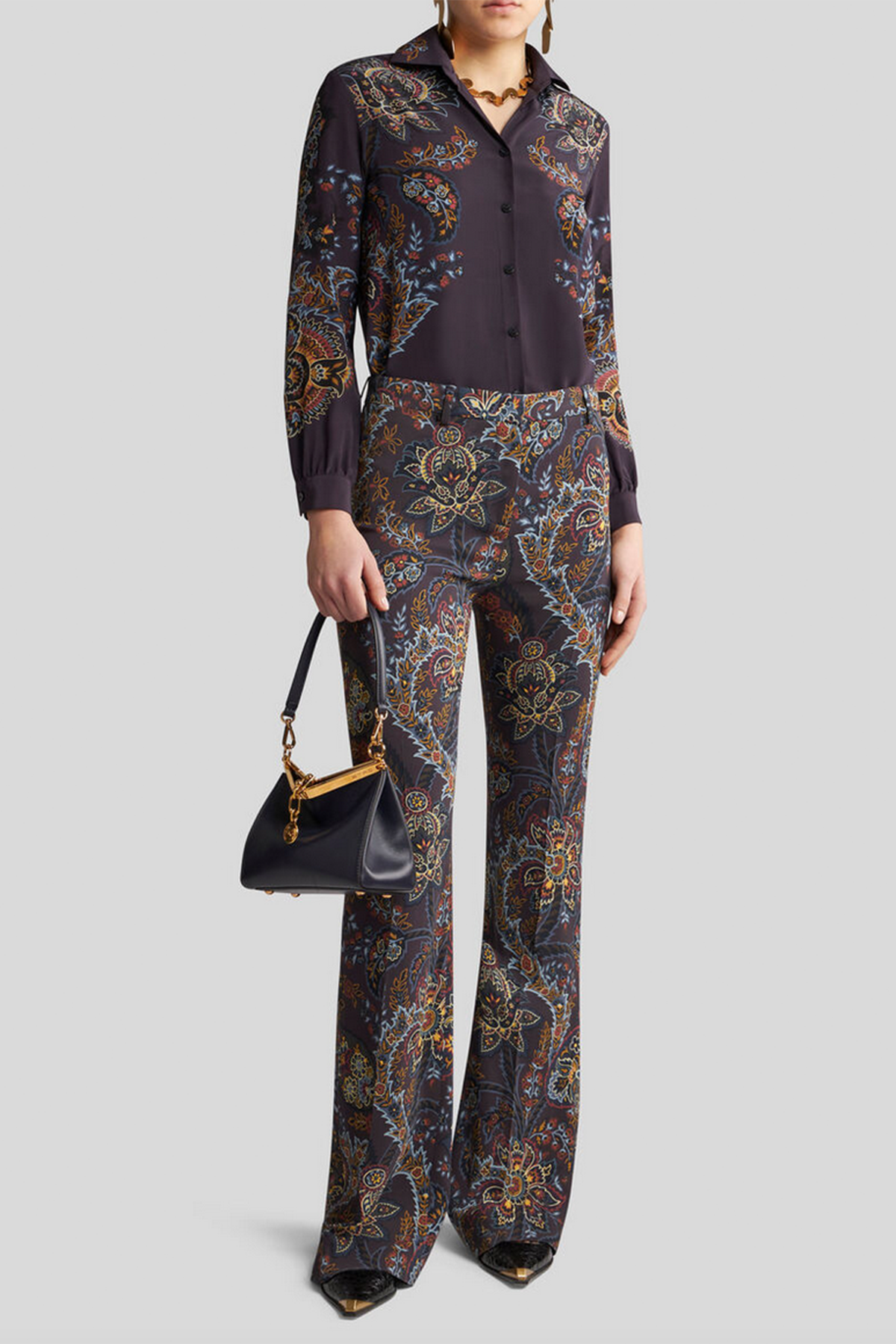 Etro ausgestellte Damen Hose Schwarz SCHWARZ Bild 2