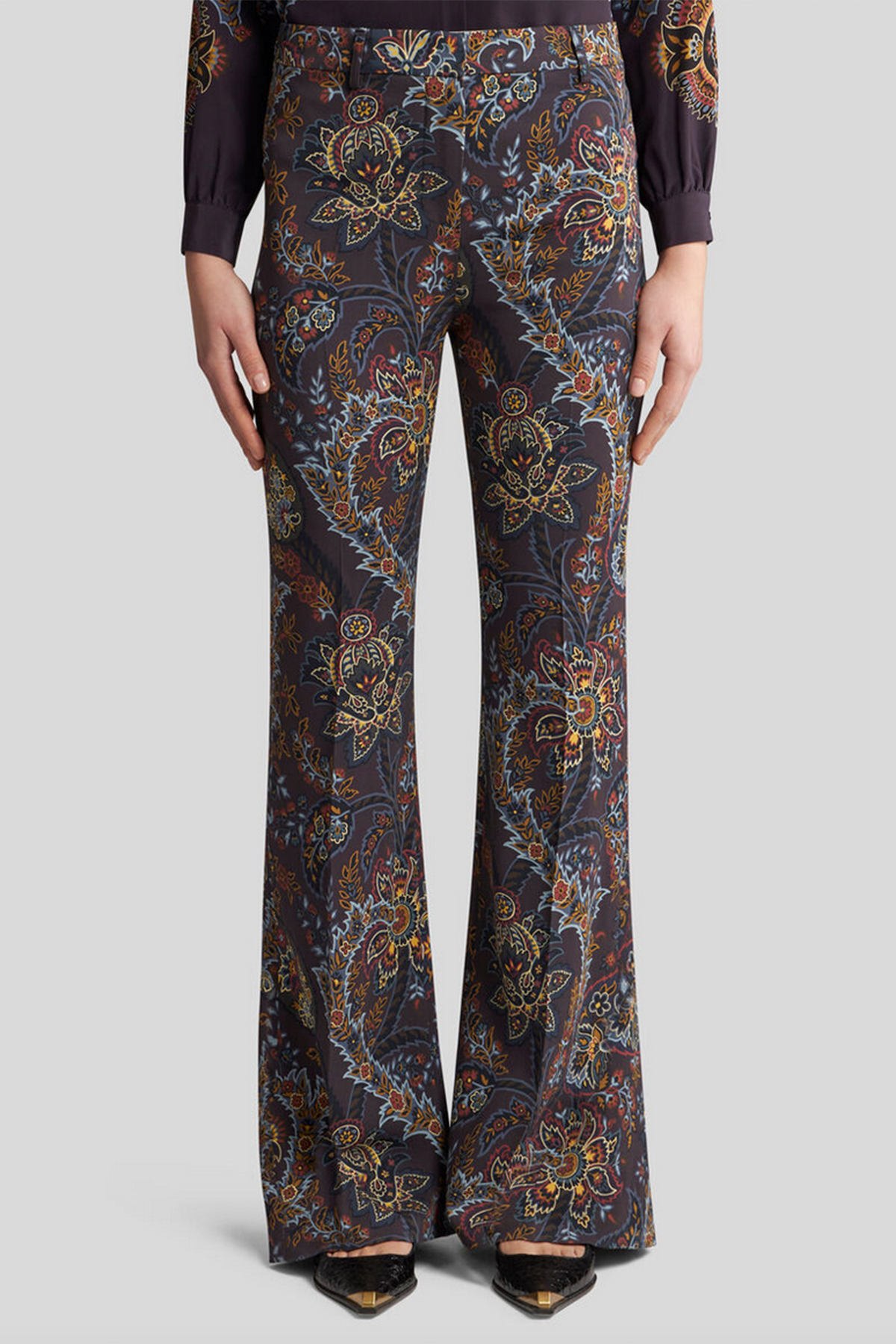 Etro ausgestellte Damen Hose Schwarz SCHWARZ Bild 3