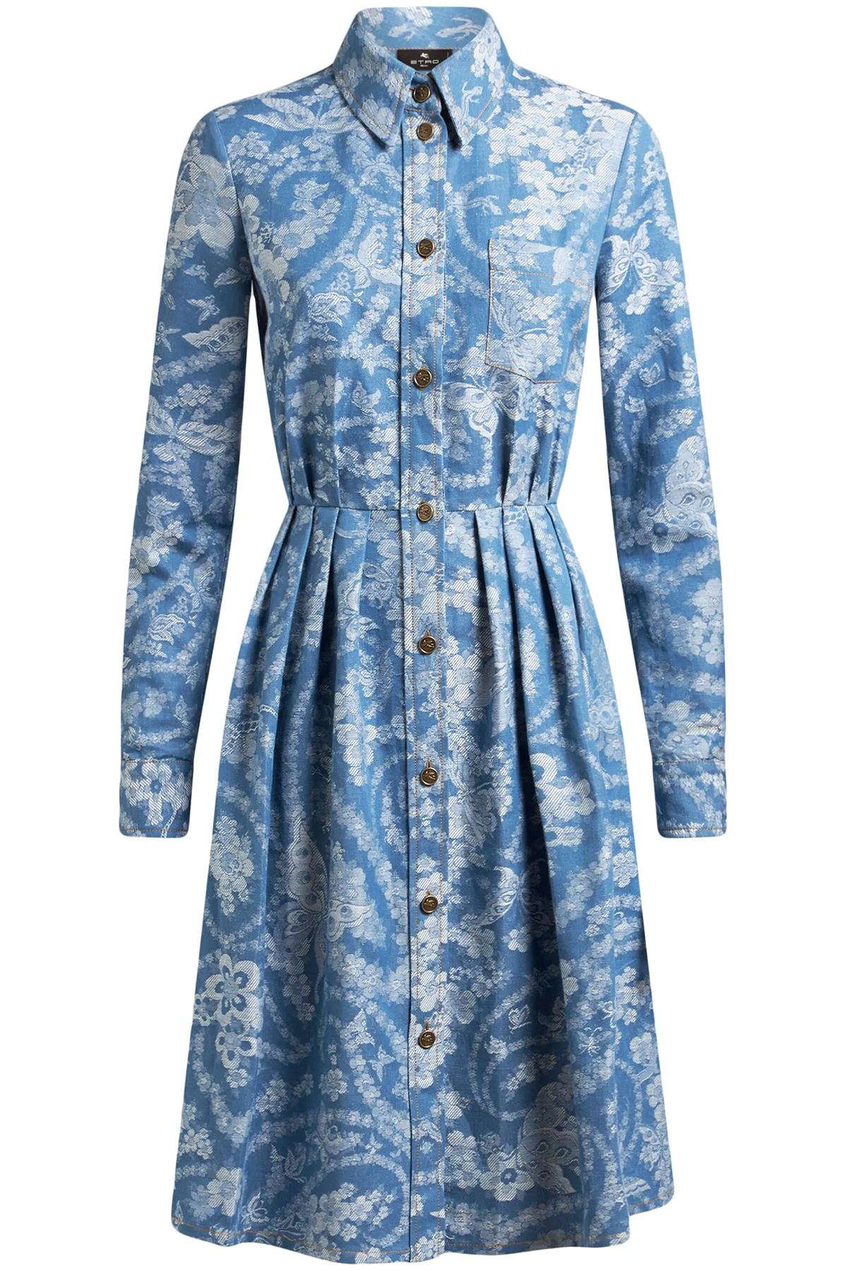 Etro Blusenkleid LA. mit Muster Blau/Grau BLAU BLAU Bild 1