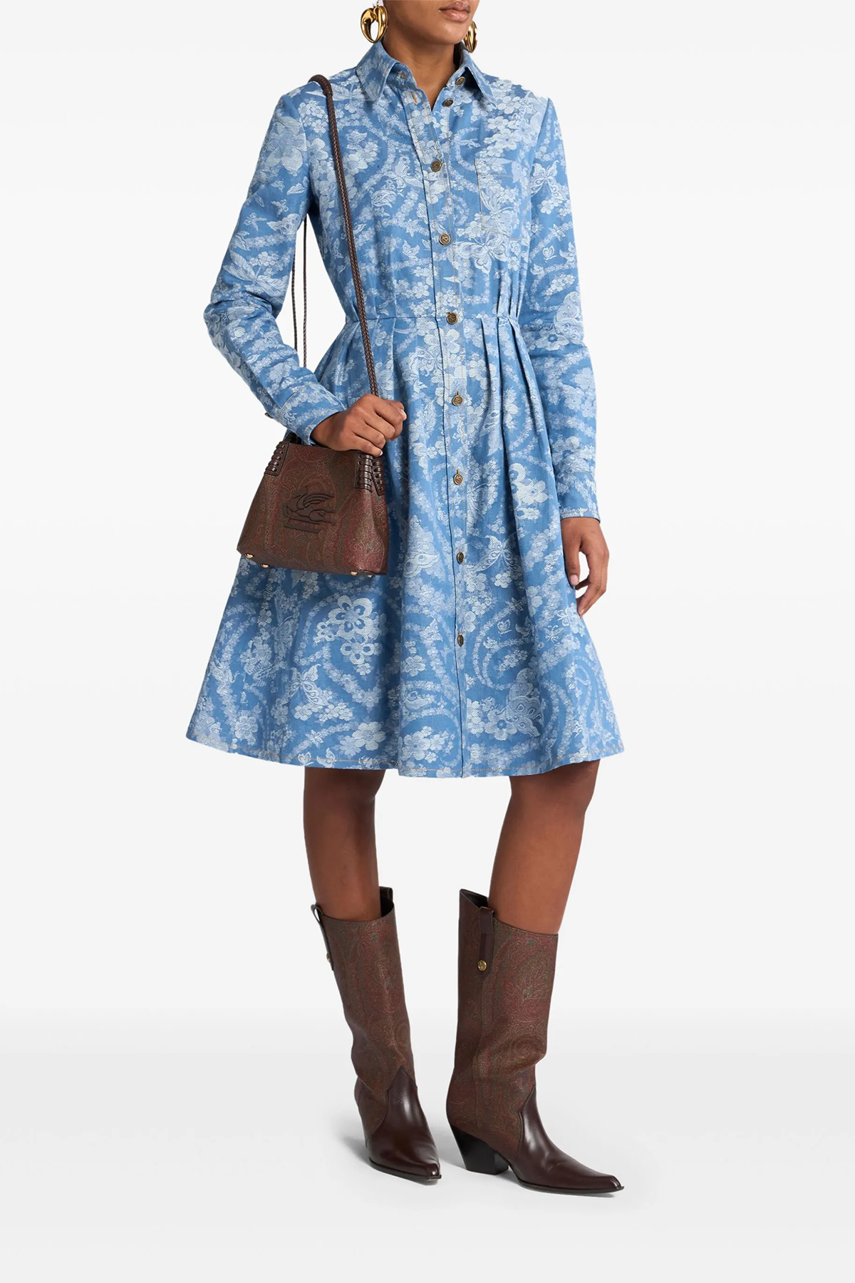 Etro Blusenkleid LA. mit Muster Blau/Grau BLAU BLAU Bild 2