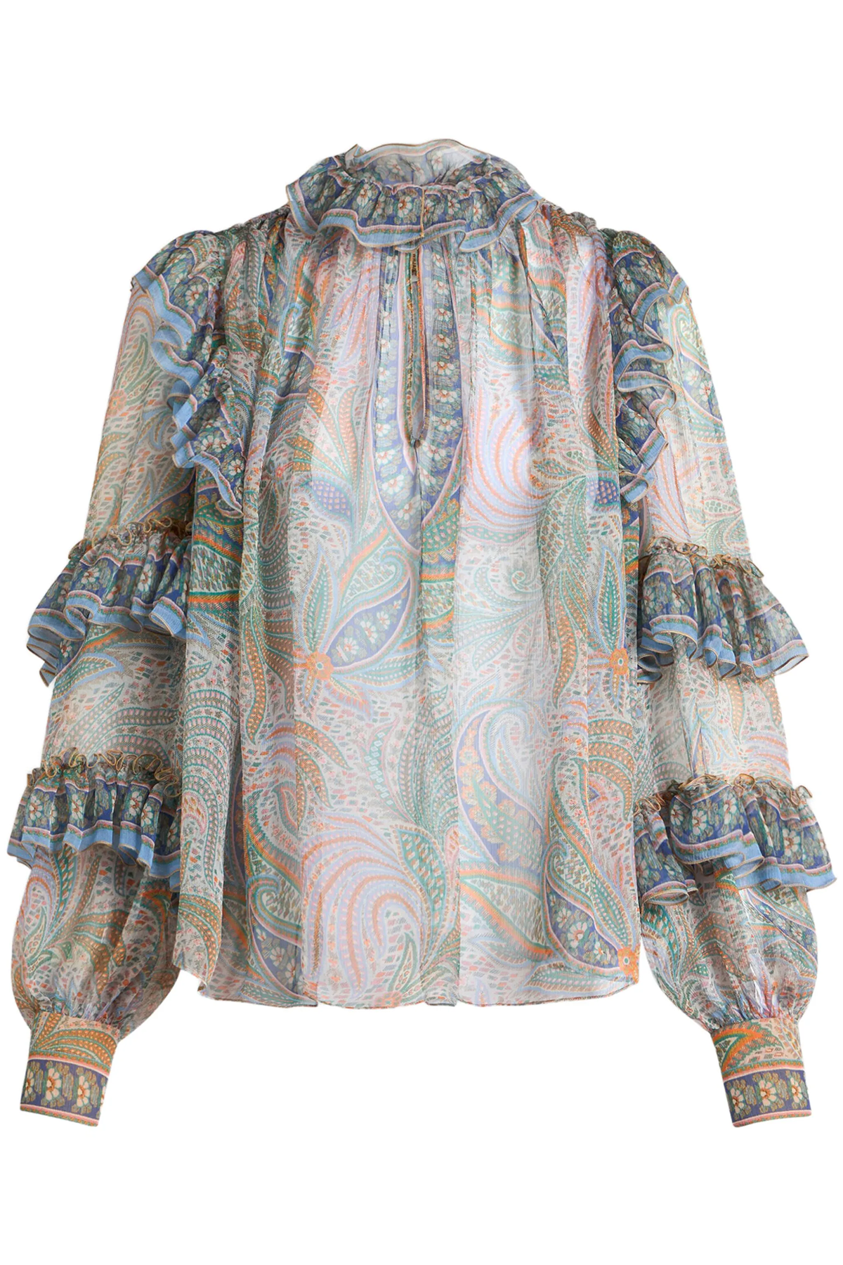 Etro Damen Creponbluse aus Seide Grau GRAU Bild 1