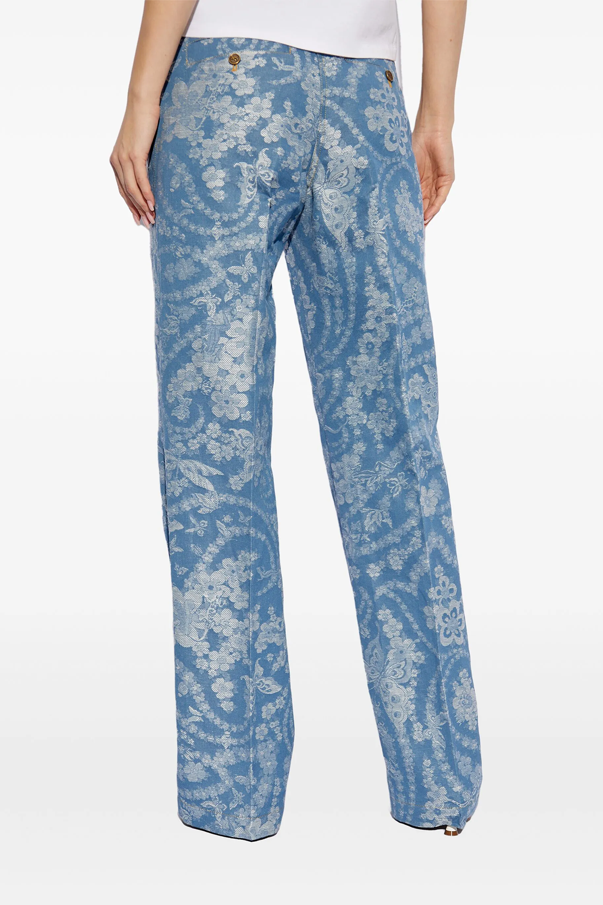 Etro Damen Jeans mit Blumenprint Blau BLAU Bild 3