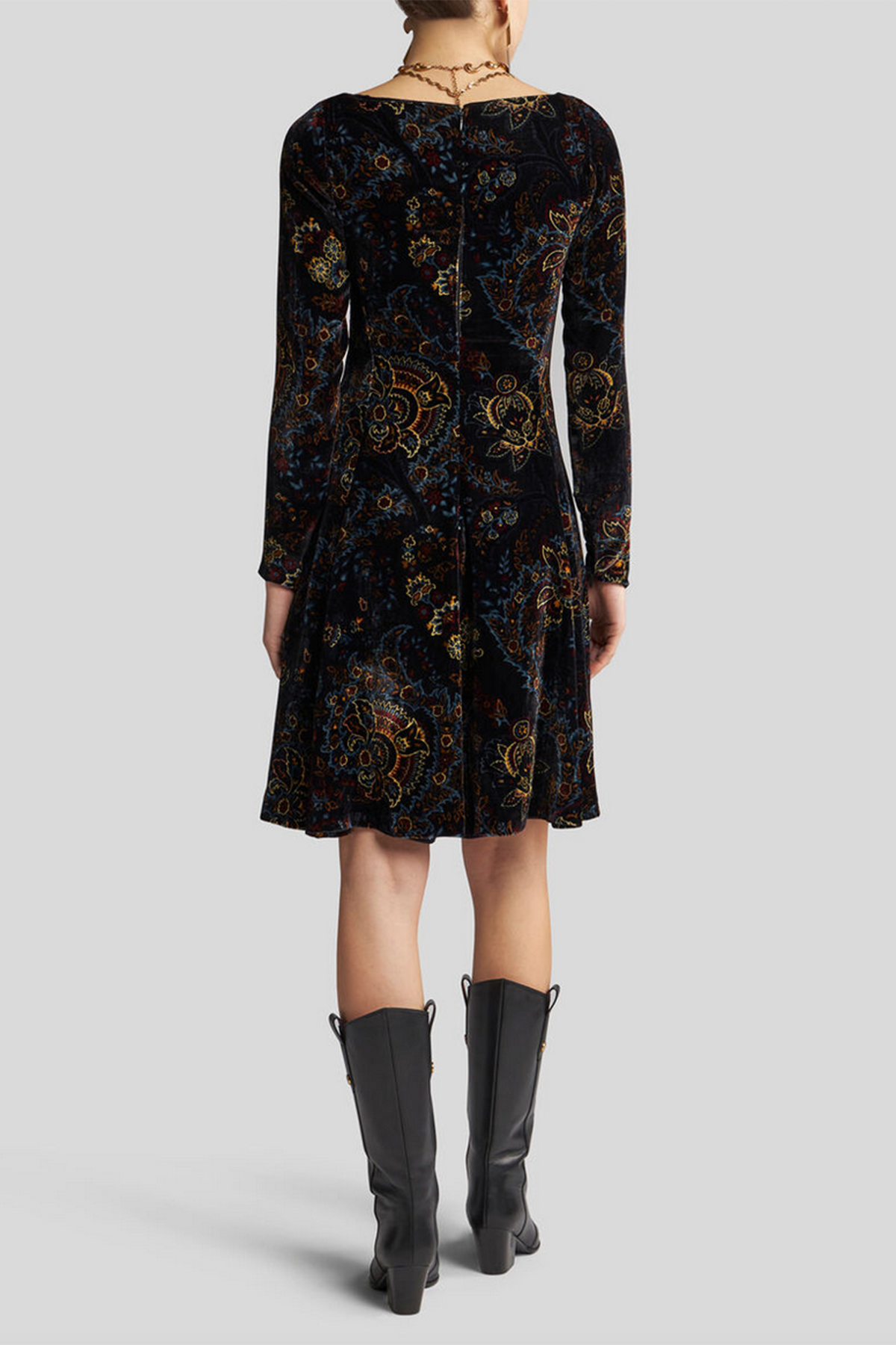 Etro Damen Kleid aus Samt Schwarz SCHWARZ Bild 3