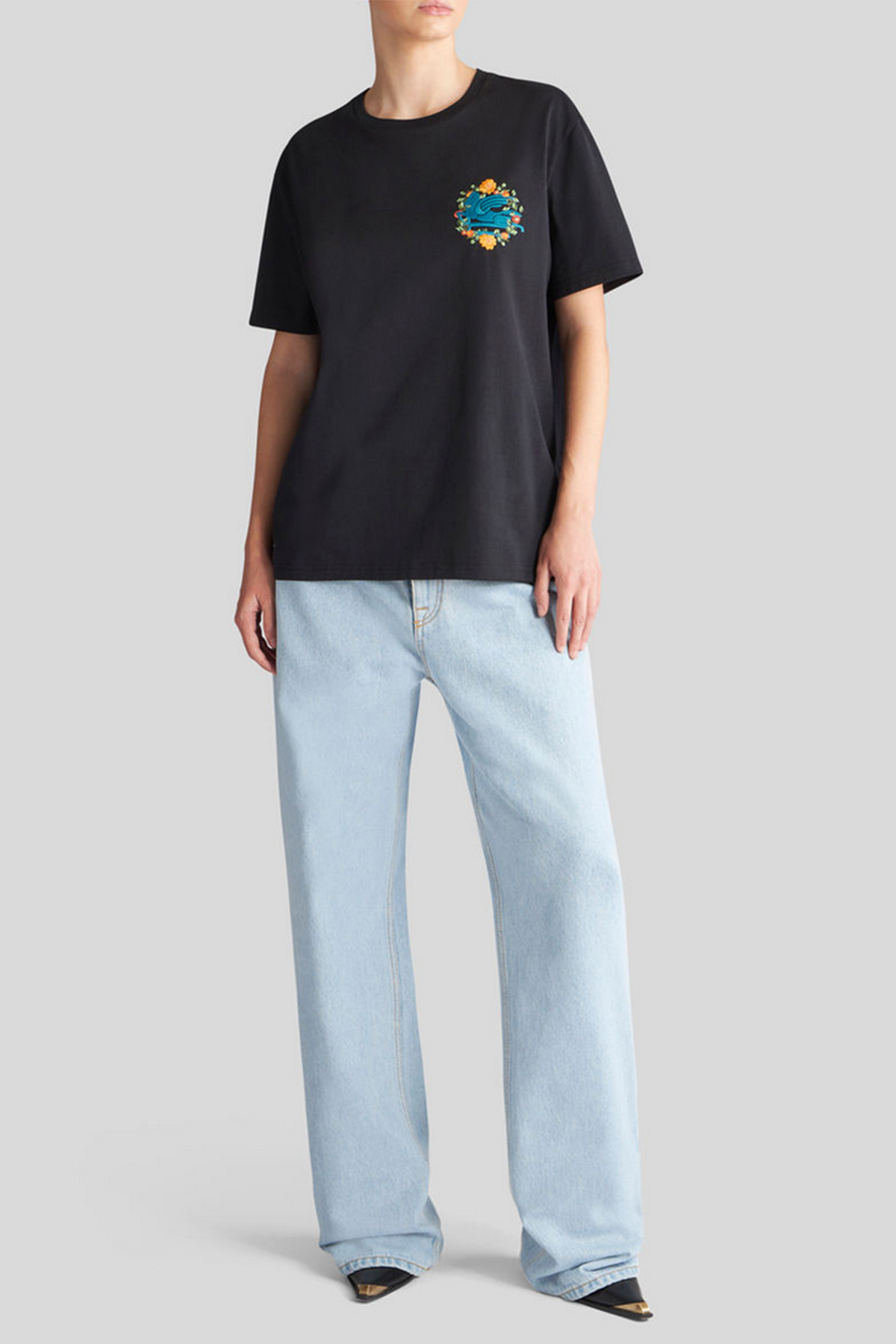 Etro Damen T-Shirt Schwarz SCHWARZ Bild 2