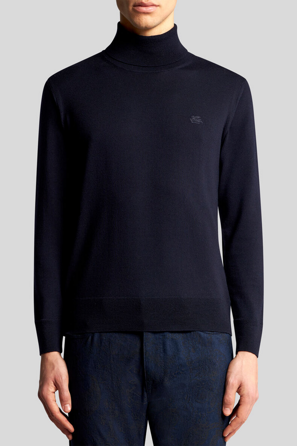 Etro Strickpullover mit T-Neck Marine-Blau MARINE-BLAU MARINE-BLAU Bild 2