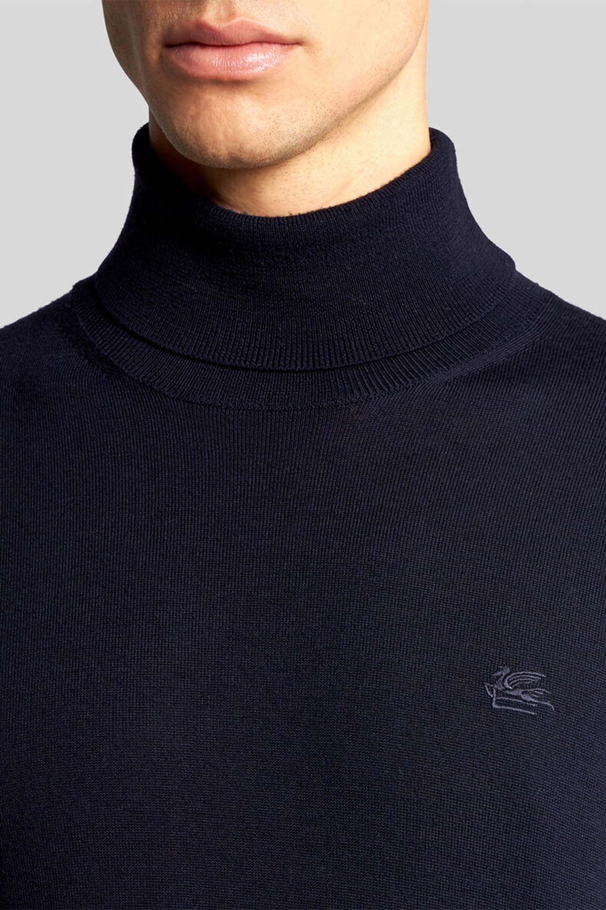 Etro Strickpullover mit T-Neck Marine-Blau MARINE-BLAU MARINE-BLAU Bild 4